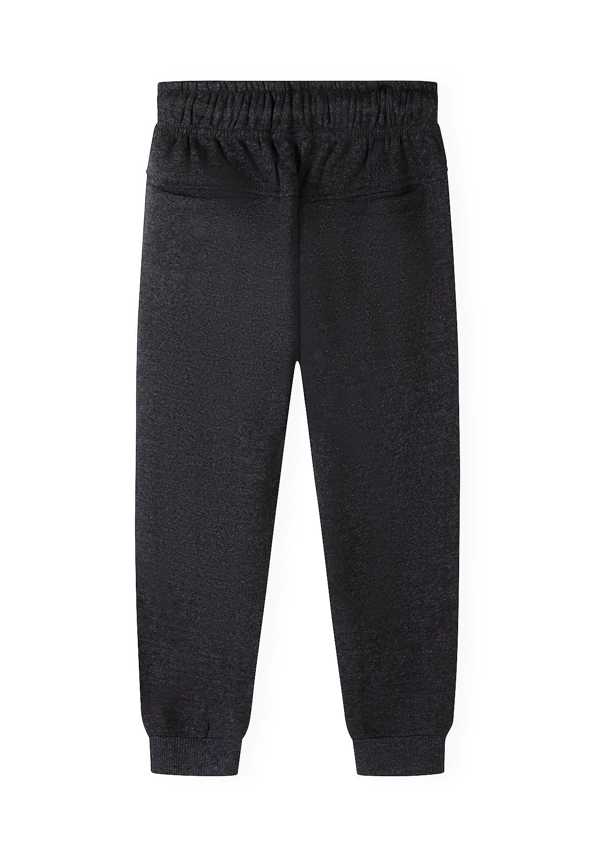 Pantaloni da jogging da bambino neri e antracite con tasche con cerniera (confezione da 2), pantaloni da jogging antracite, retro.