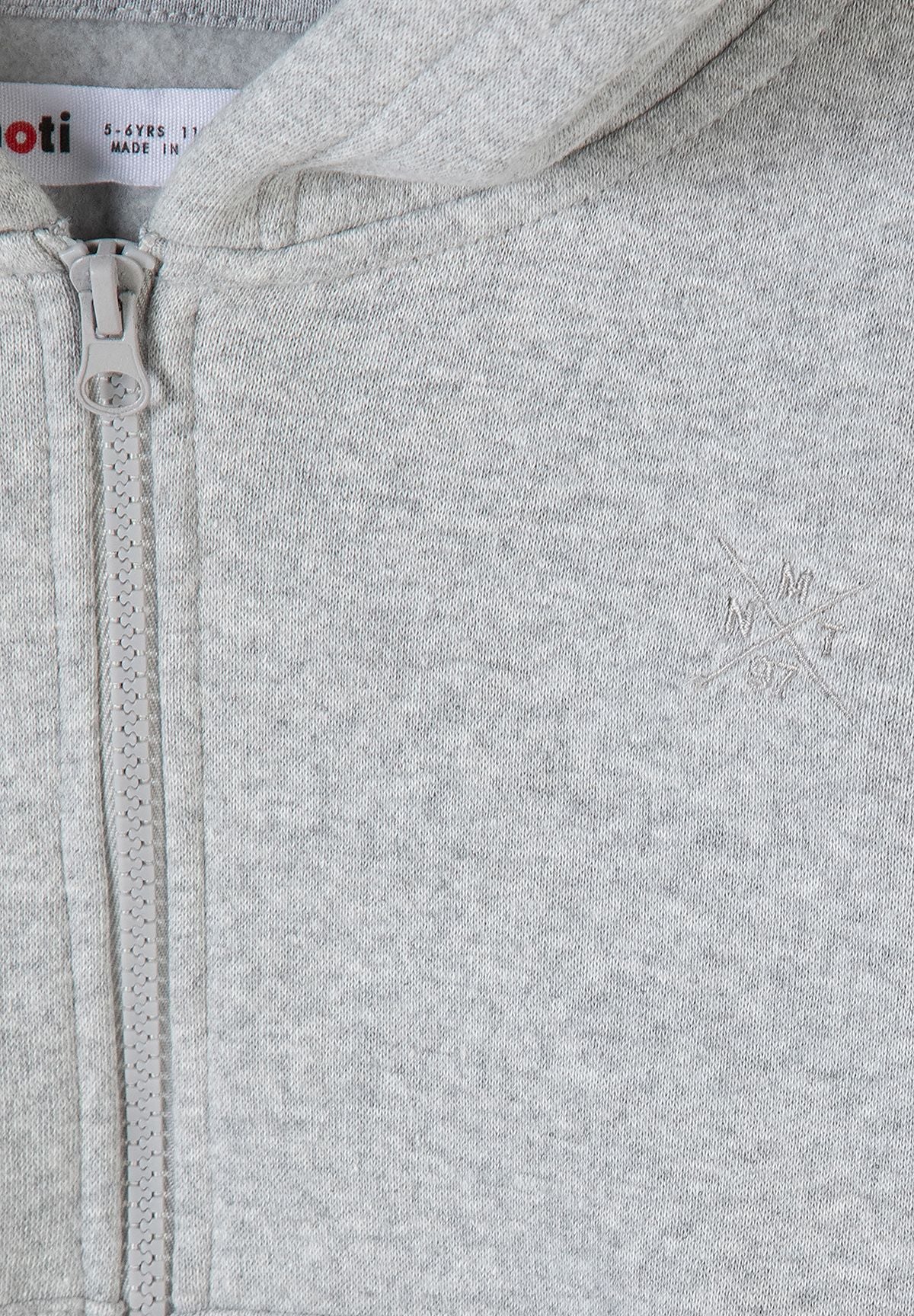 Boys' grey tracksuit, zip-through hoodie and joggers – Minoti 33FLEECE295, 8