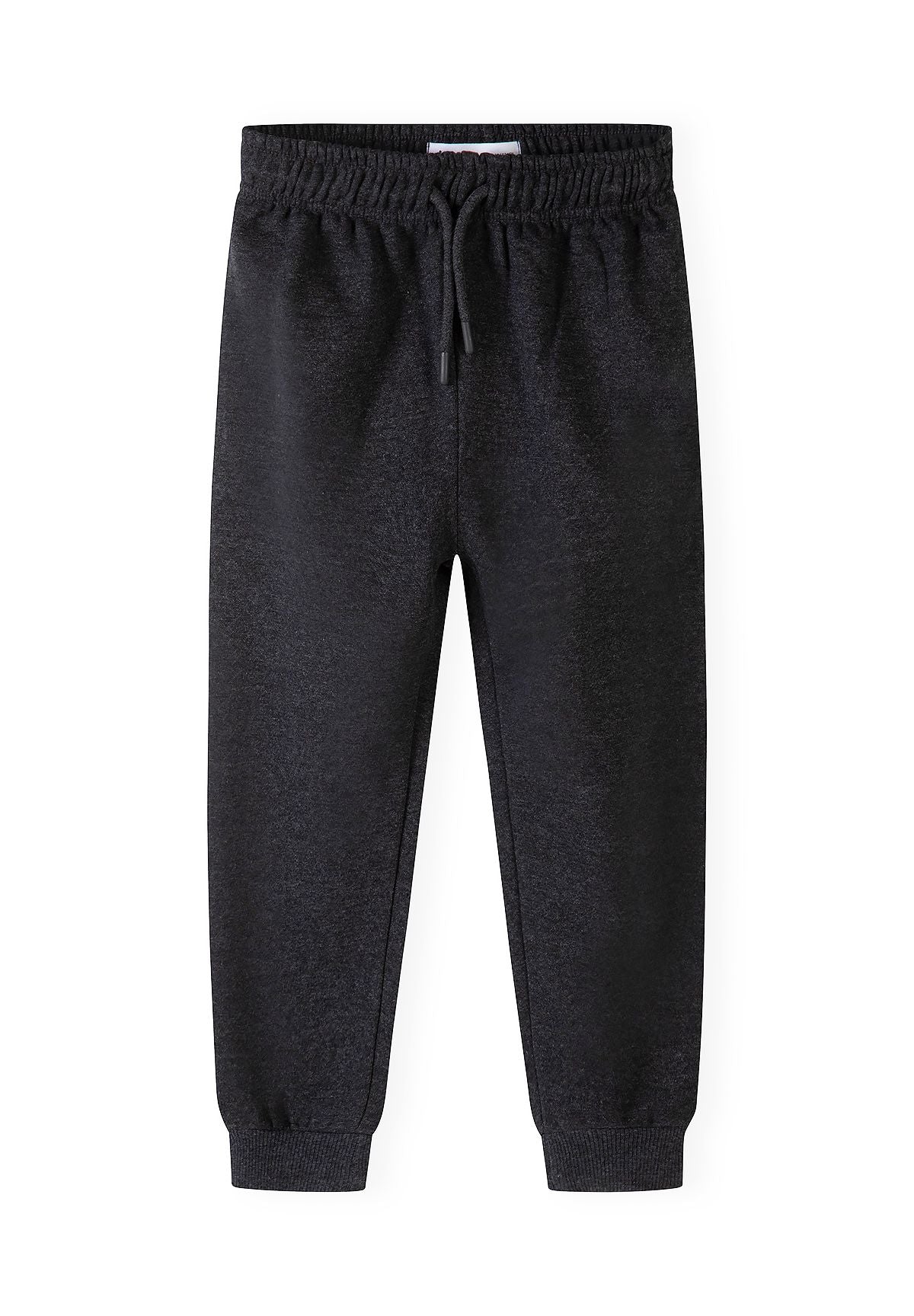 Donkergrijze hoodie en slim-fit joggingbroek voor jongens, joggingpak, voorkant.
