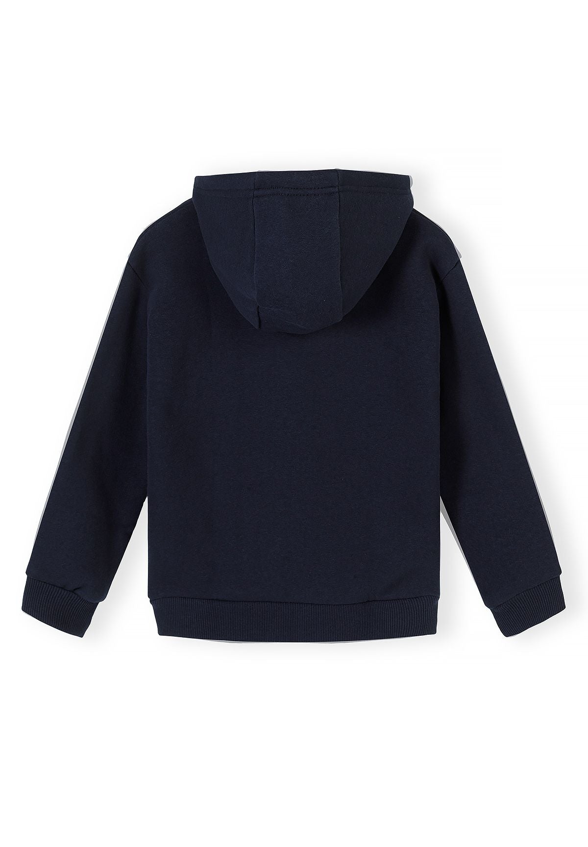 Marineblauwe hoodie en slim-fit joggingbroek voor jongens, trainingspak, hoodie, achterkant.