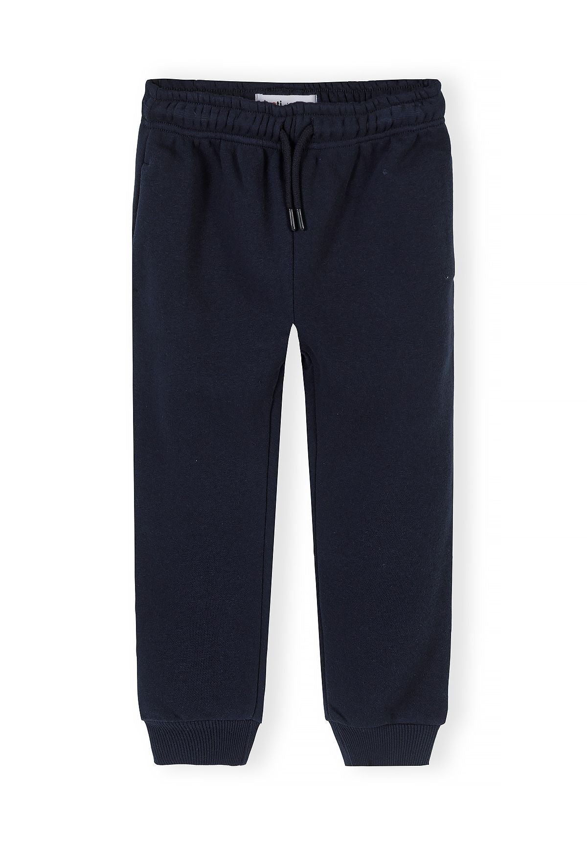 Marineblauwe hoodie en slim-fit joggingbroek voor jongens, trainingspak, joggingbroek, voorkant.