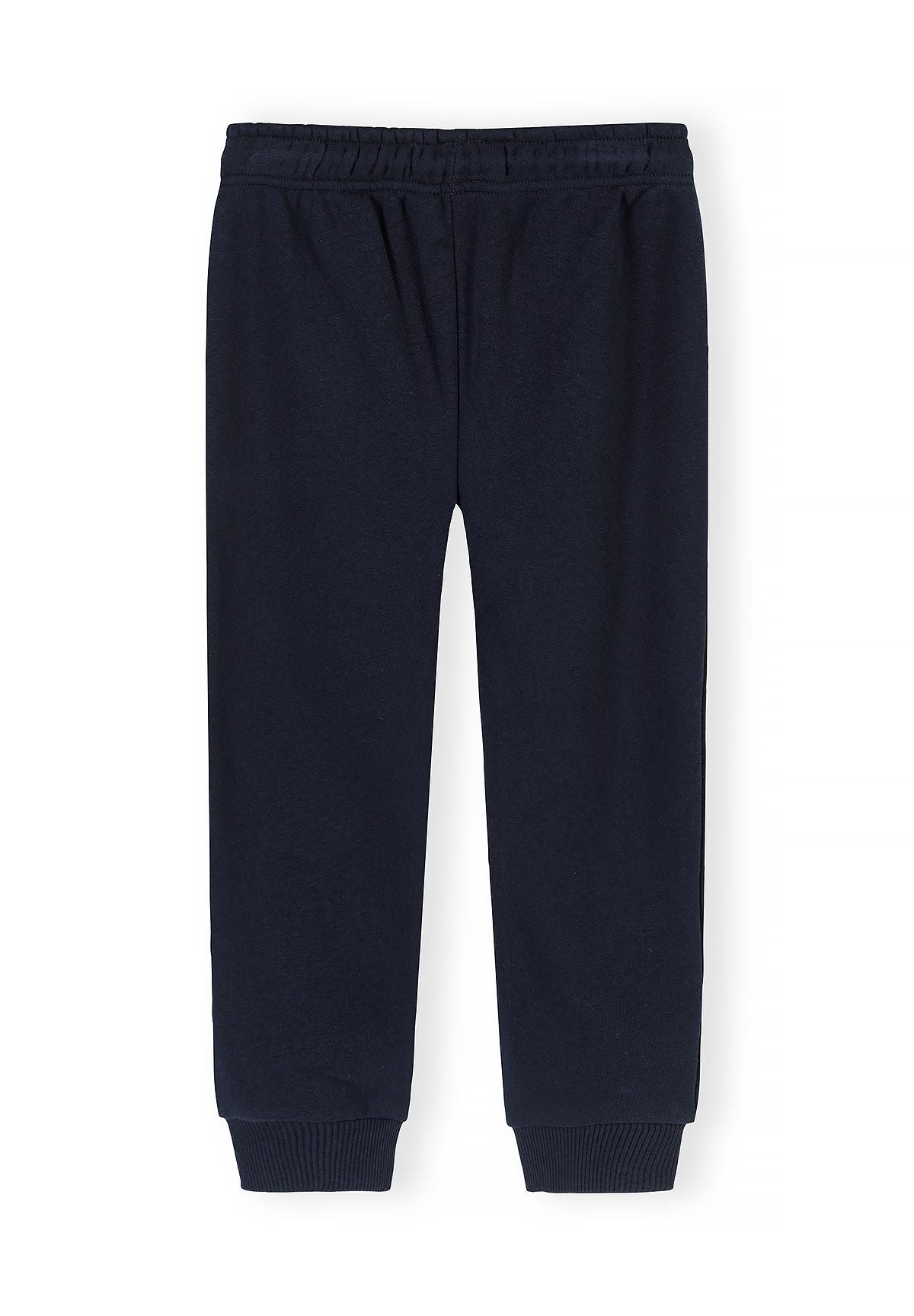 Marineblauwe hoodie en slim-fit joggingbroek voor jongens, trainingspak, joggingbroek, achterkant.