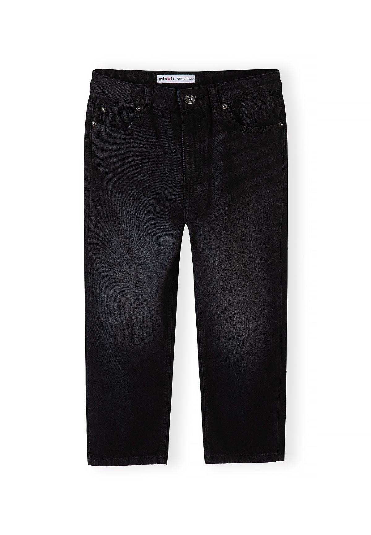 Boys' black jeans, straight leg with a five-pocket build – Minoti 33JEAN251, 2