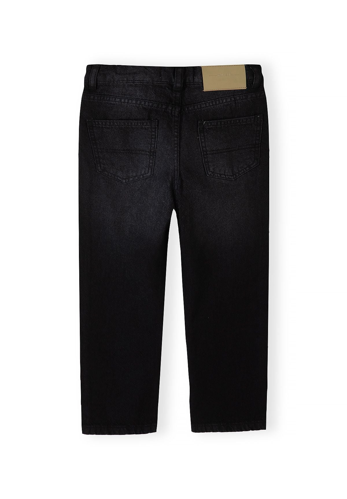 Boys' black jeans, straight leg with a five-pocket build – Minoti 33JEAN251, 3