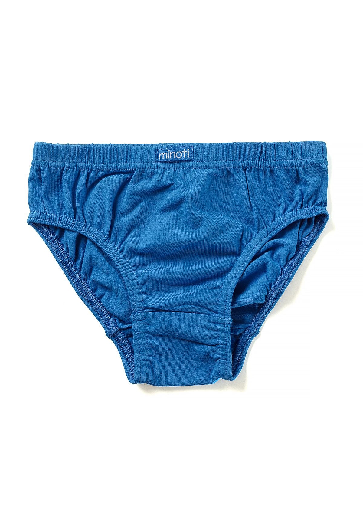 Slips pour garçons bleu marine, bleus et blancs (lot de 10), paire bleue, vue de face.