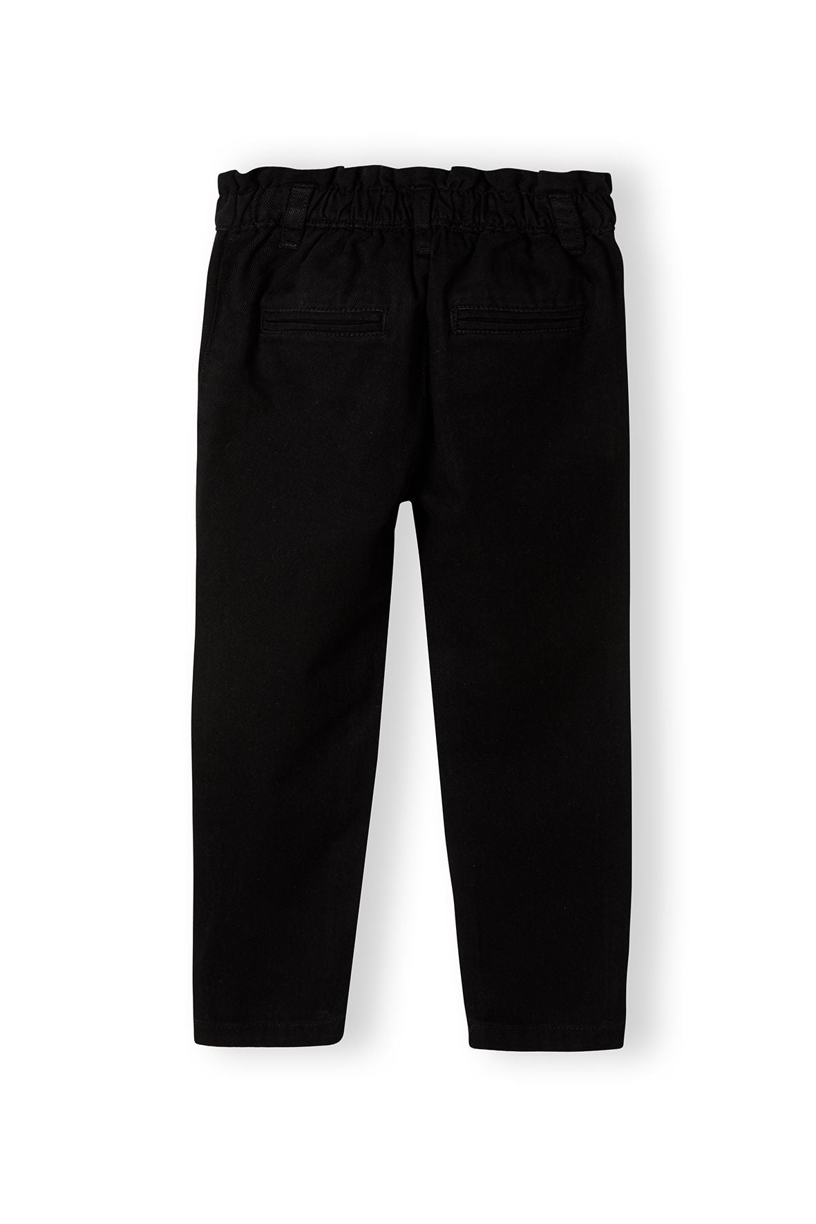 Paperbag Waist Jeans, Black, Button Front - 3