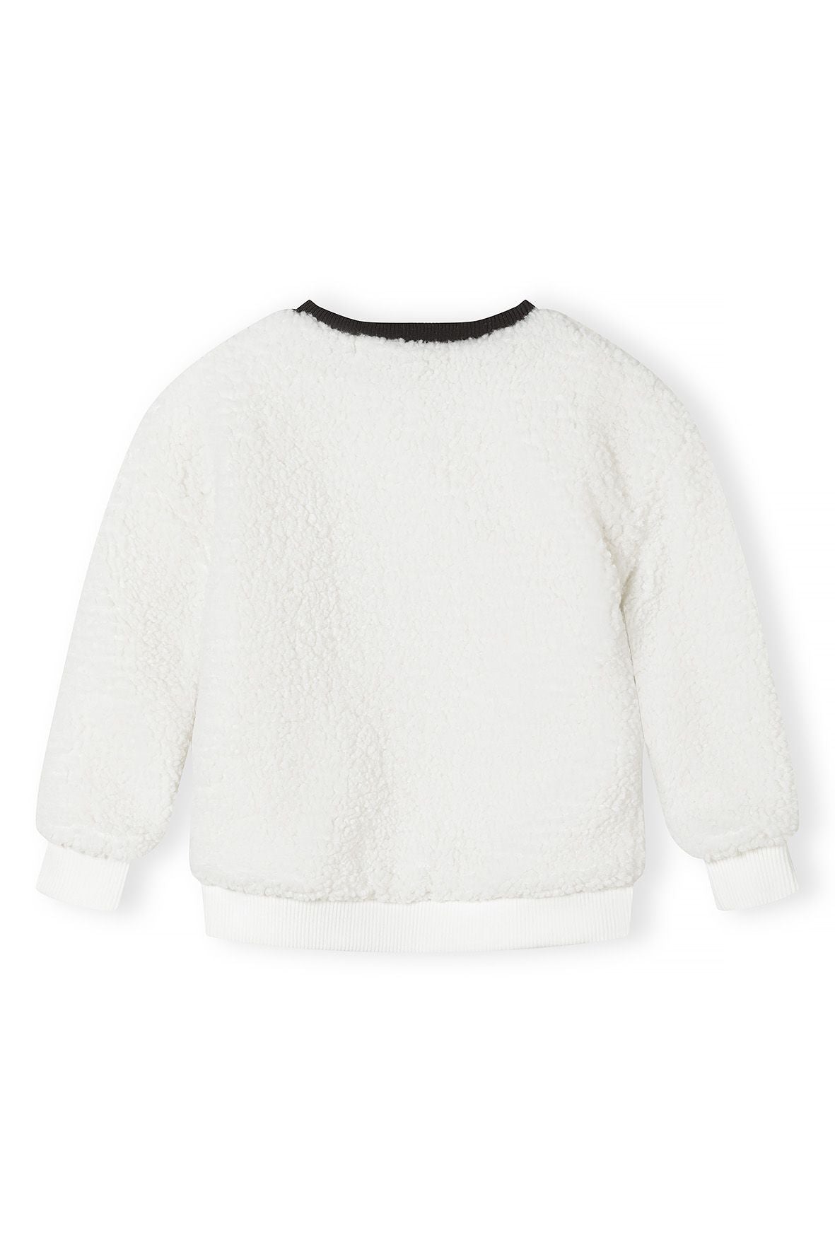 Borg Sweatshirt Contrast Pocket Cream - 3