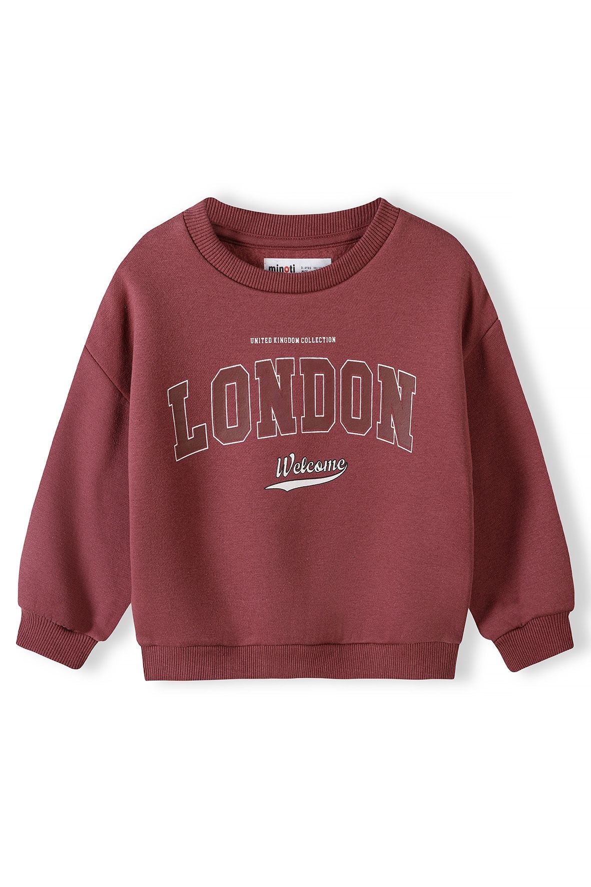 Crew Sweatshirt London Print Burgundy - 2