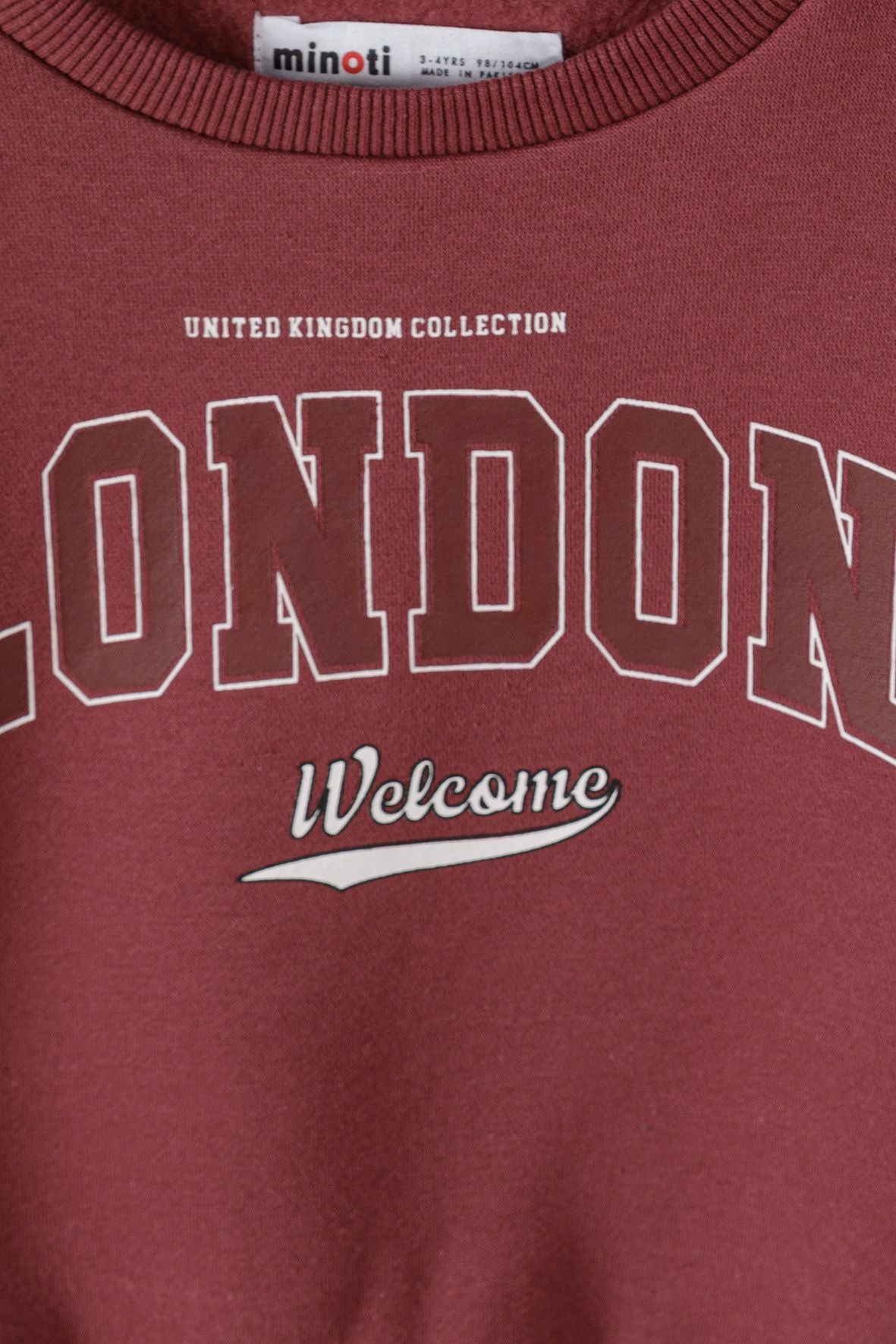 Crew Sweatshirt London Print Burgundy - 4