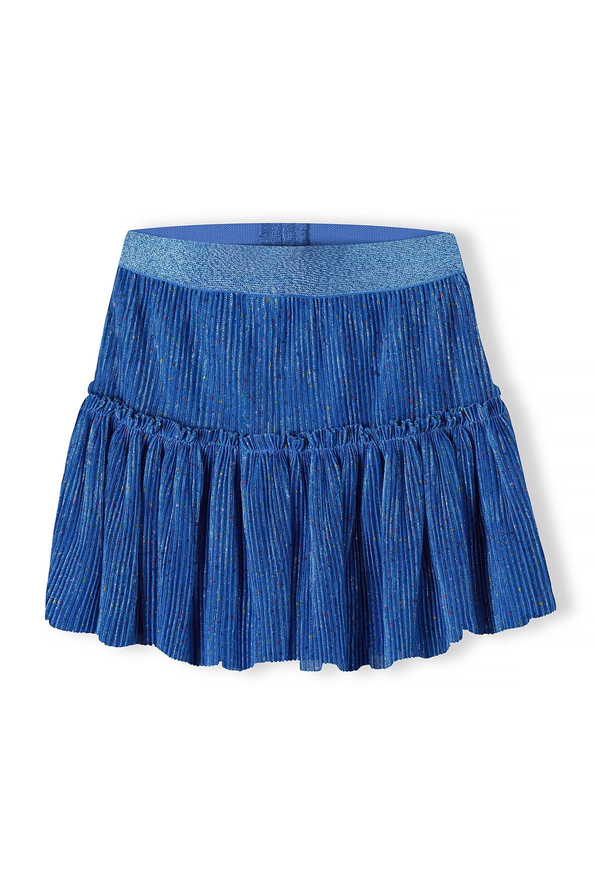 Pleated Sparkle Skirt, Blue, Tiered - 1