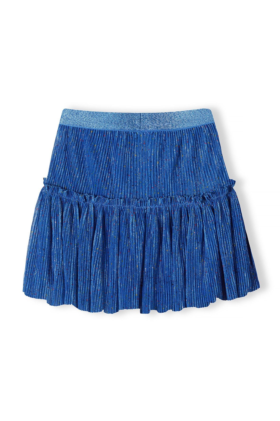 Pleated Sparkle Skirt, Blue, Tiered - 2