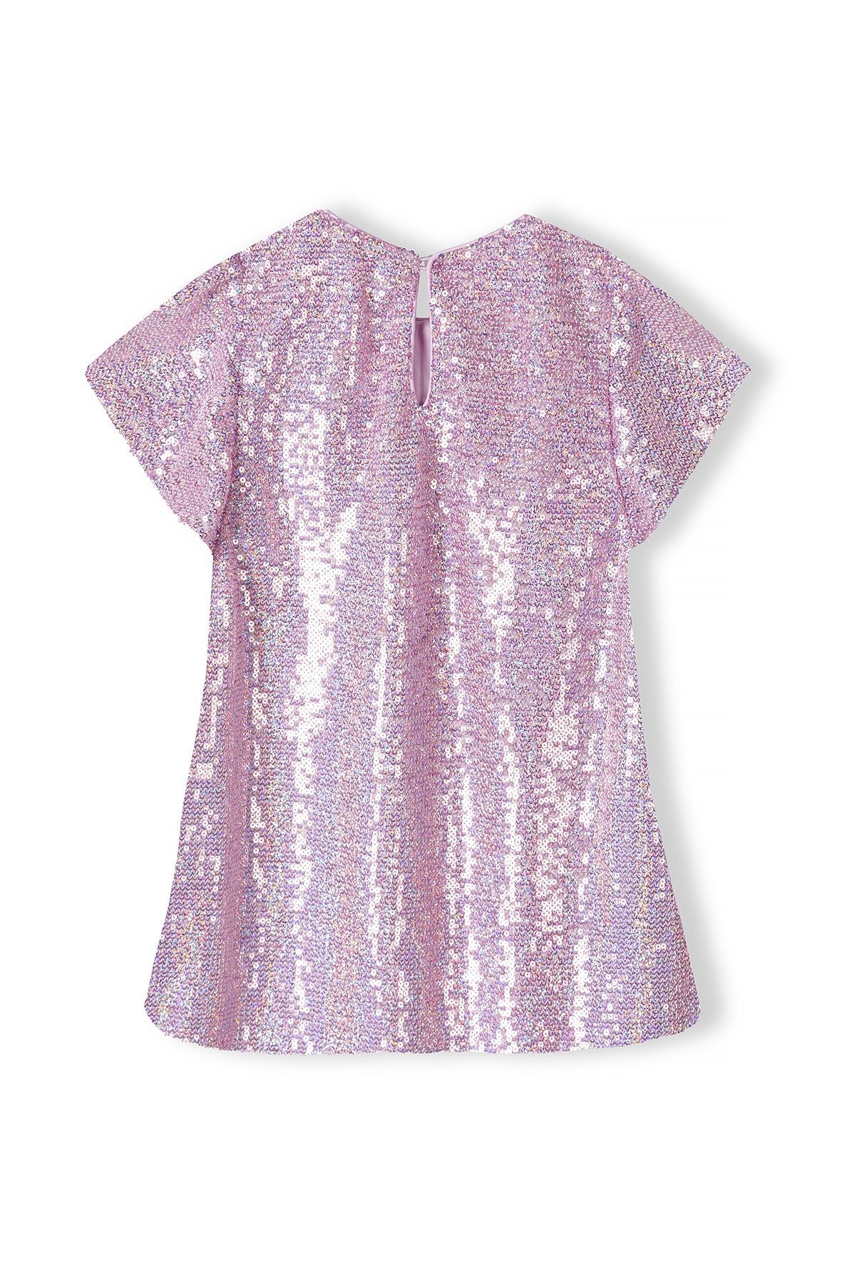 Sequin Party Dress, Pink, Short Sleeve - 3