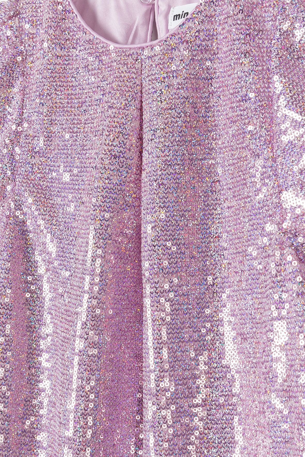 Sequin Party Dress, Pink, Short Sleeve - 4