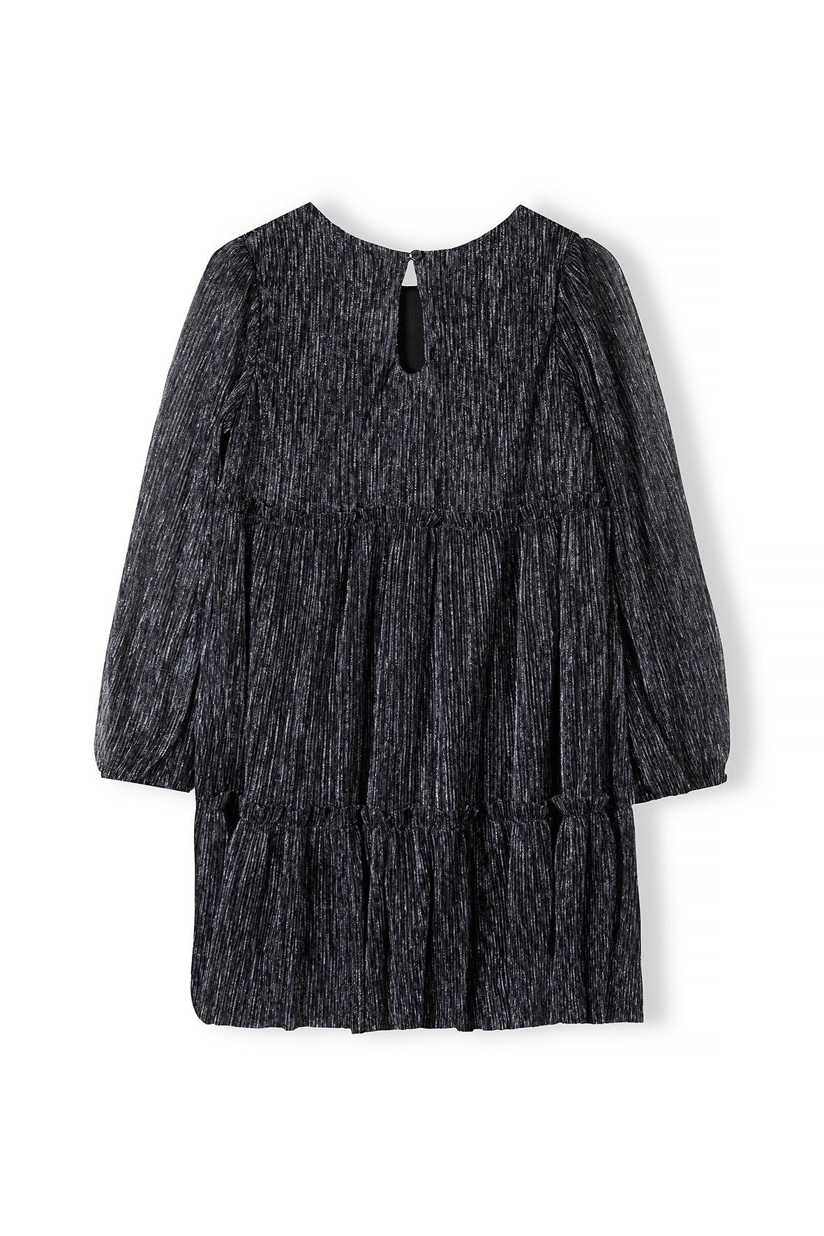 Sparkle Party Dress, Black, Long Sleeve - 3