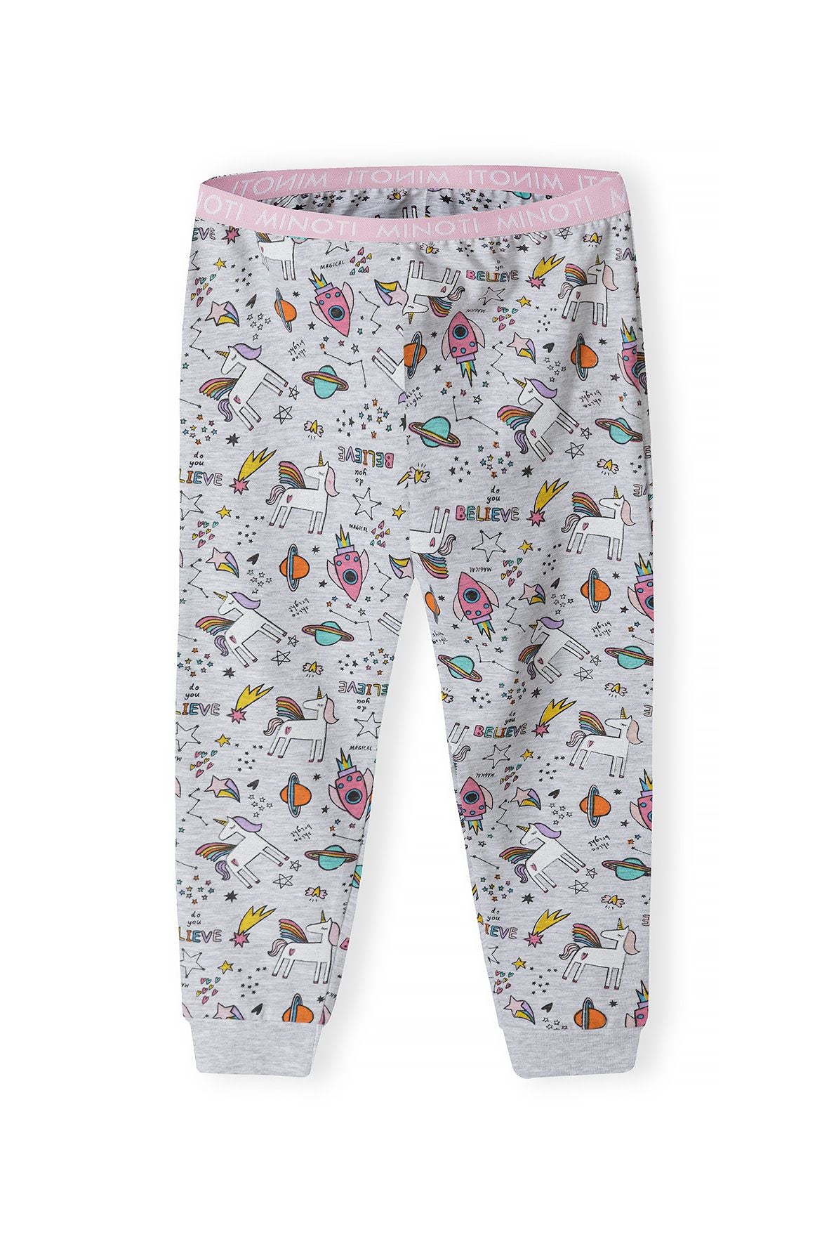 Pyjama Set, Unicorn Space Print, Grey - 5