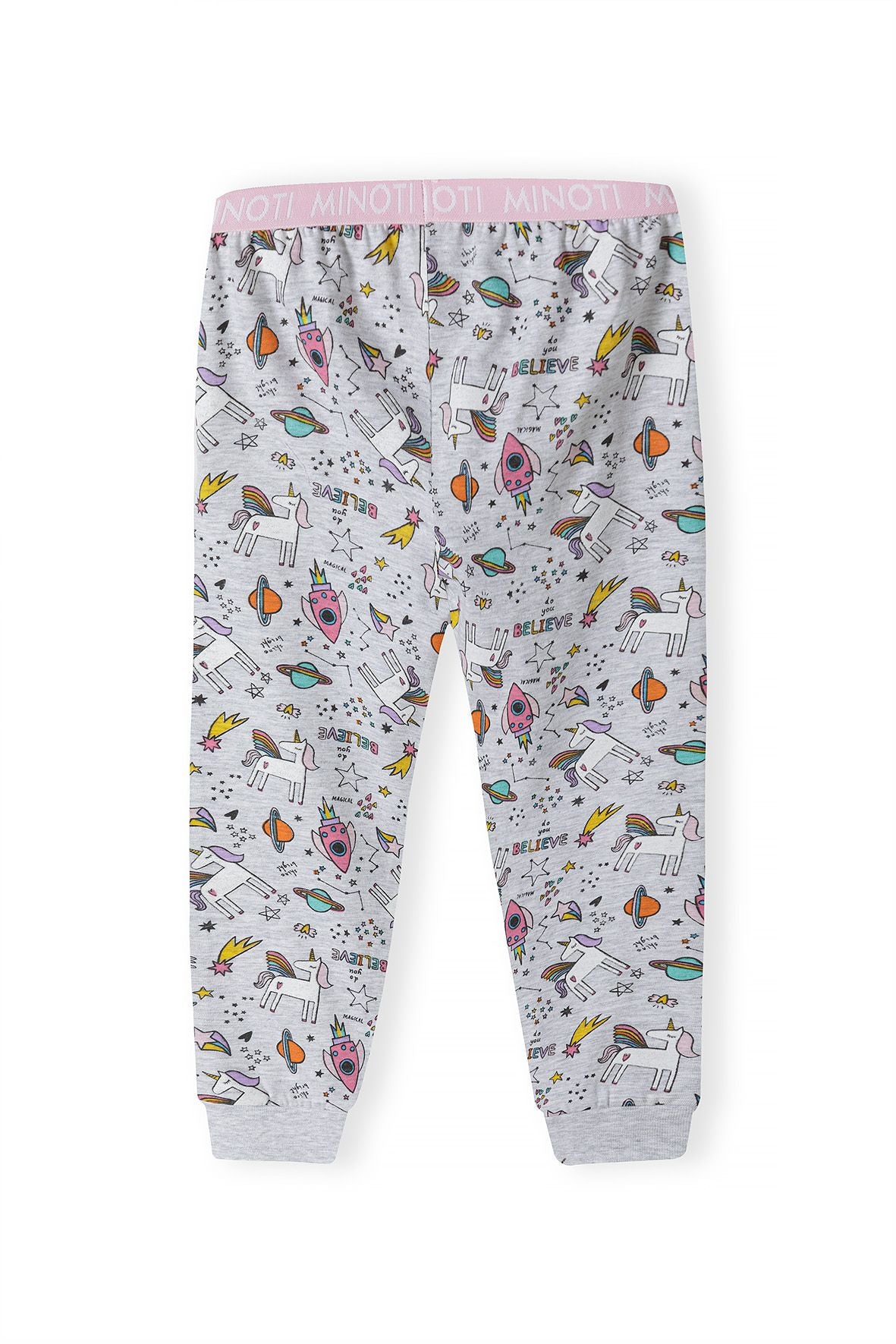 Pyjama Set, Unicorn Space Print, Grey - 6