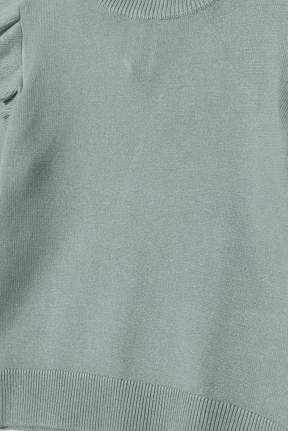 Frill Shoulder Knit Jumper, Mint Green - 4