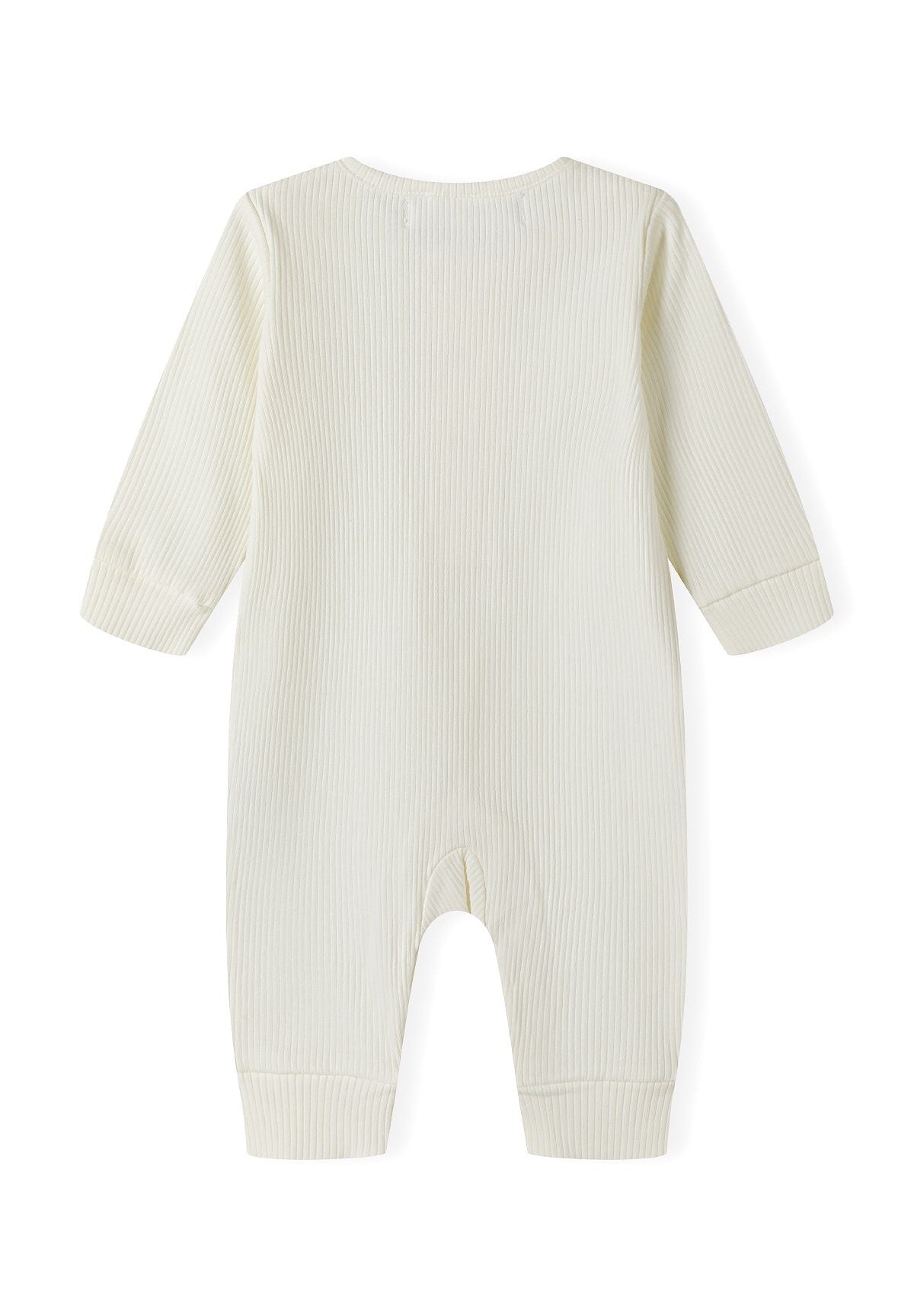 Ribbed Rompers 2-Pack, Cream & Sage Green - 4