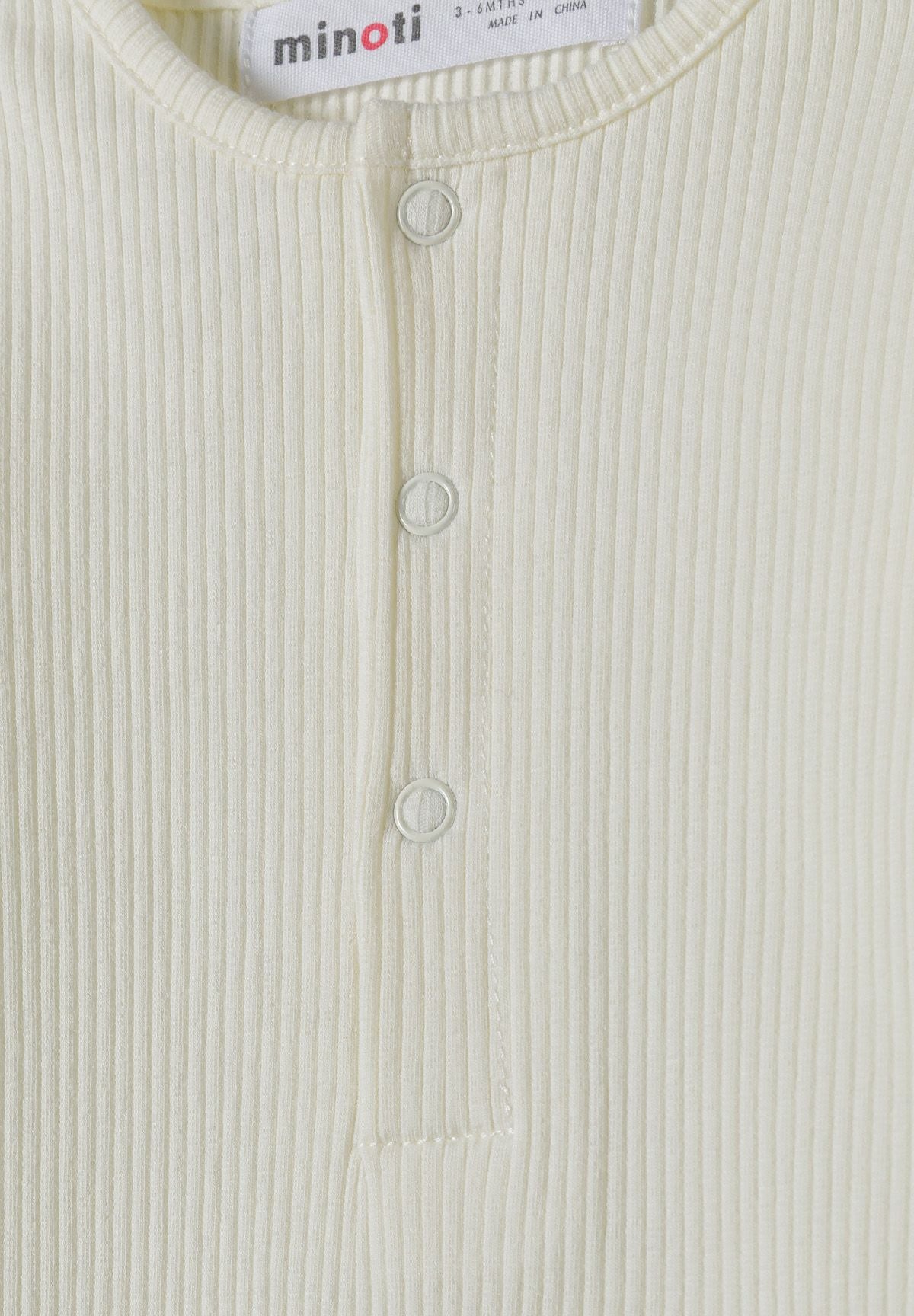 Ribbed Rompers 2-Pack, Cream & Sage Green - 5