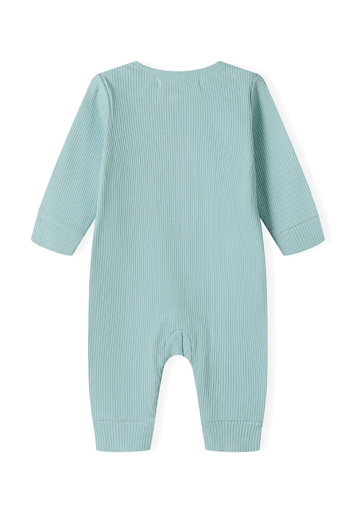 Ribbed Rompers 2-Pack, Cream & Sage Green - 7