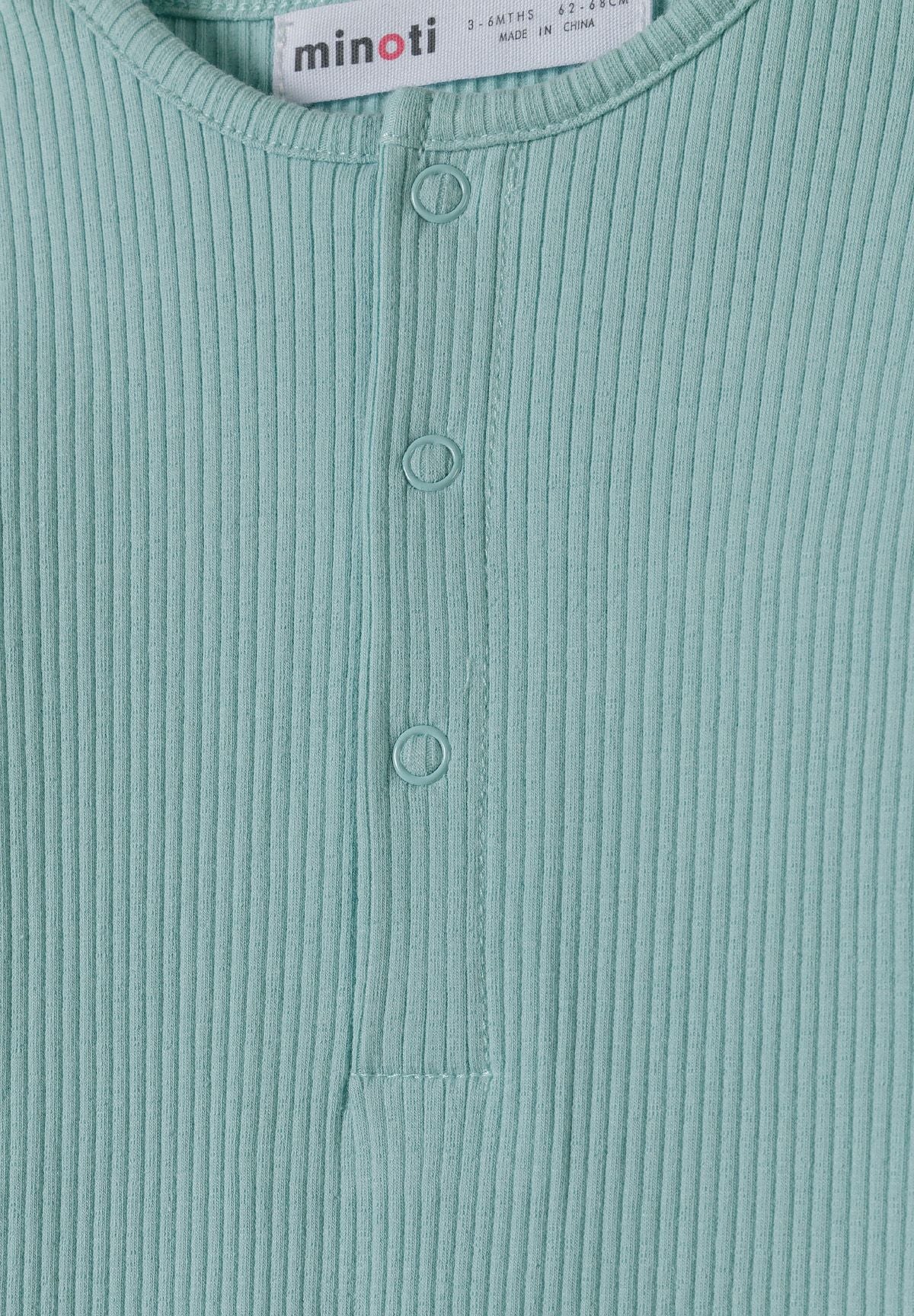 Ribbed Rompers 2-Pack, Cream & Sage Green - 8