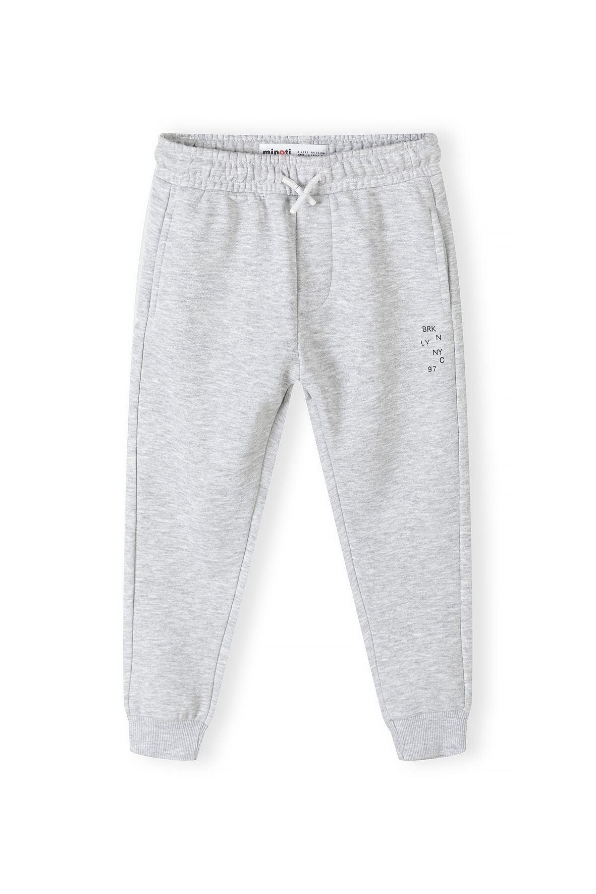 Fleece Joggers, Grey, Brooklyn Print - 1