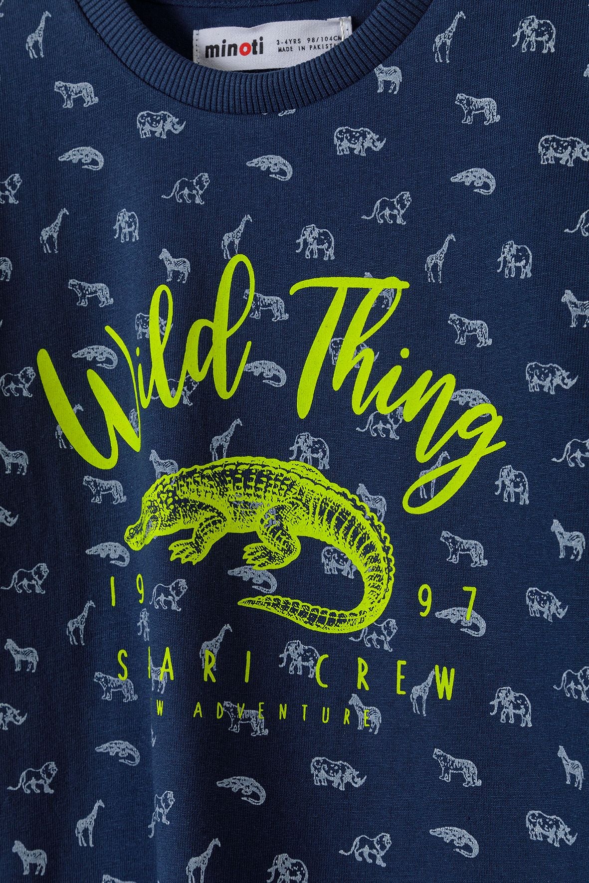 T-shirt & Shorts Set, Wild Thing Safari, Navy Grey - 5