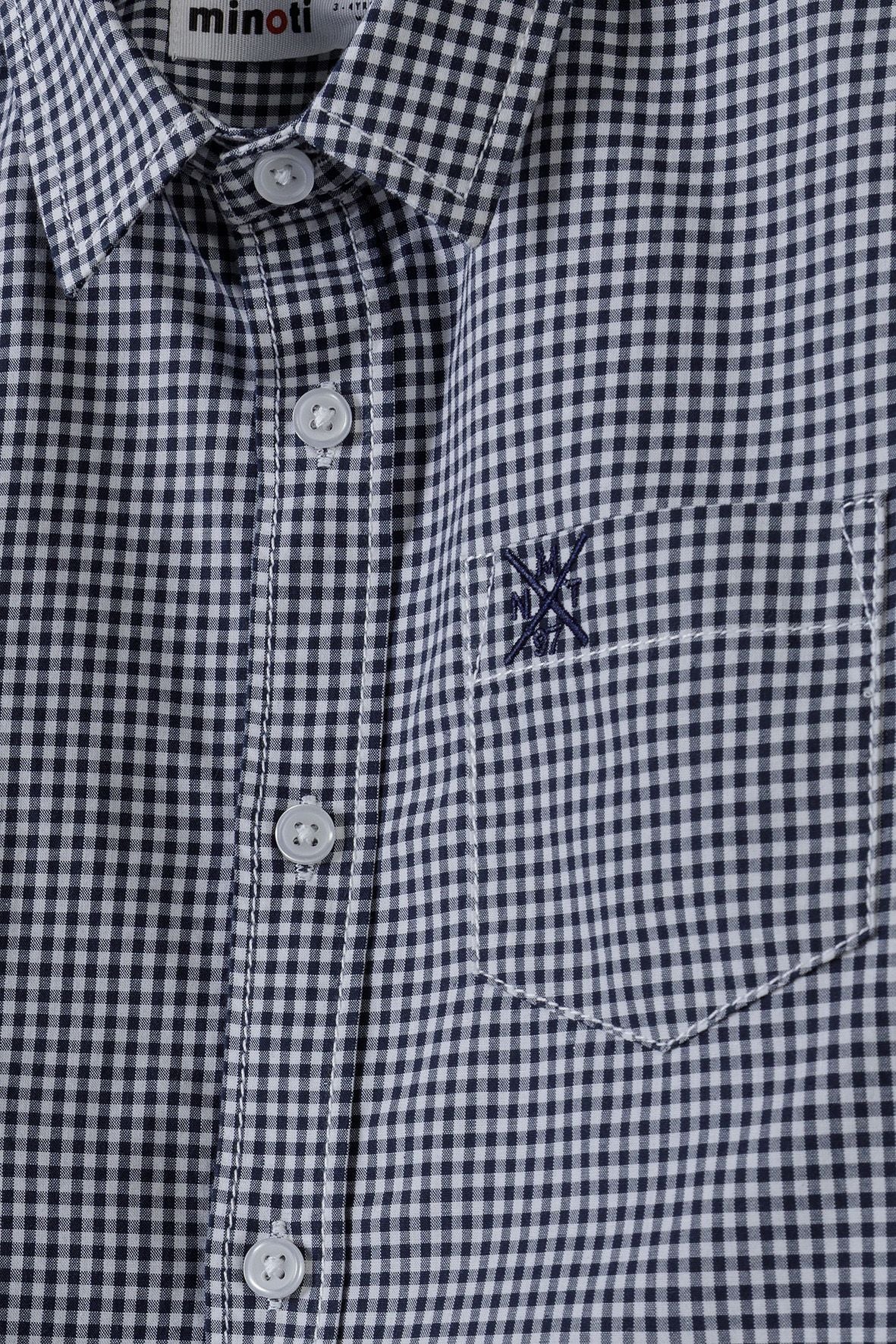 Short Sleeve Checked Shirt, Black Gingham - 3