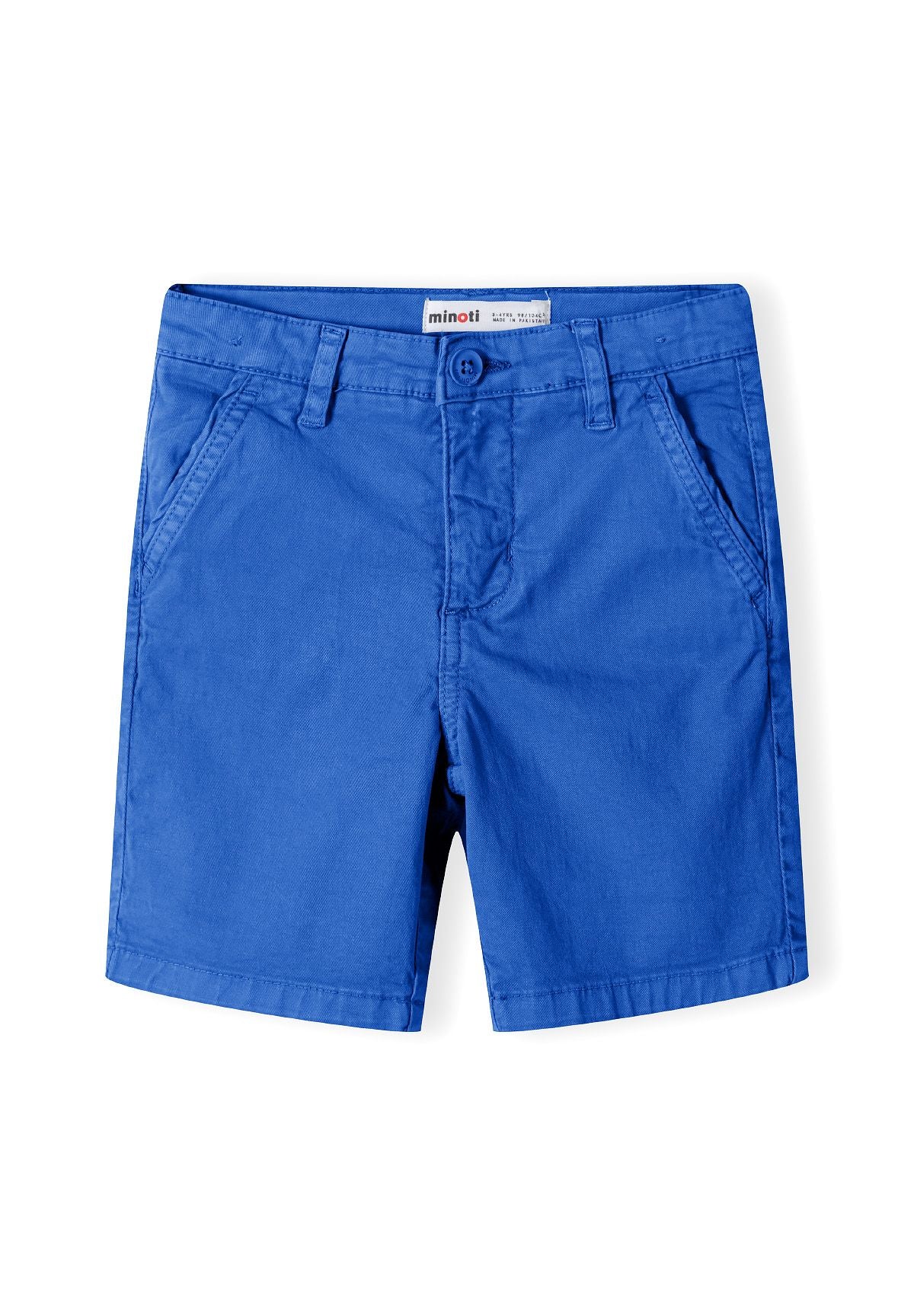 Chino Shorts, Cobalt Blue, Turn-Up Hems - 1
