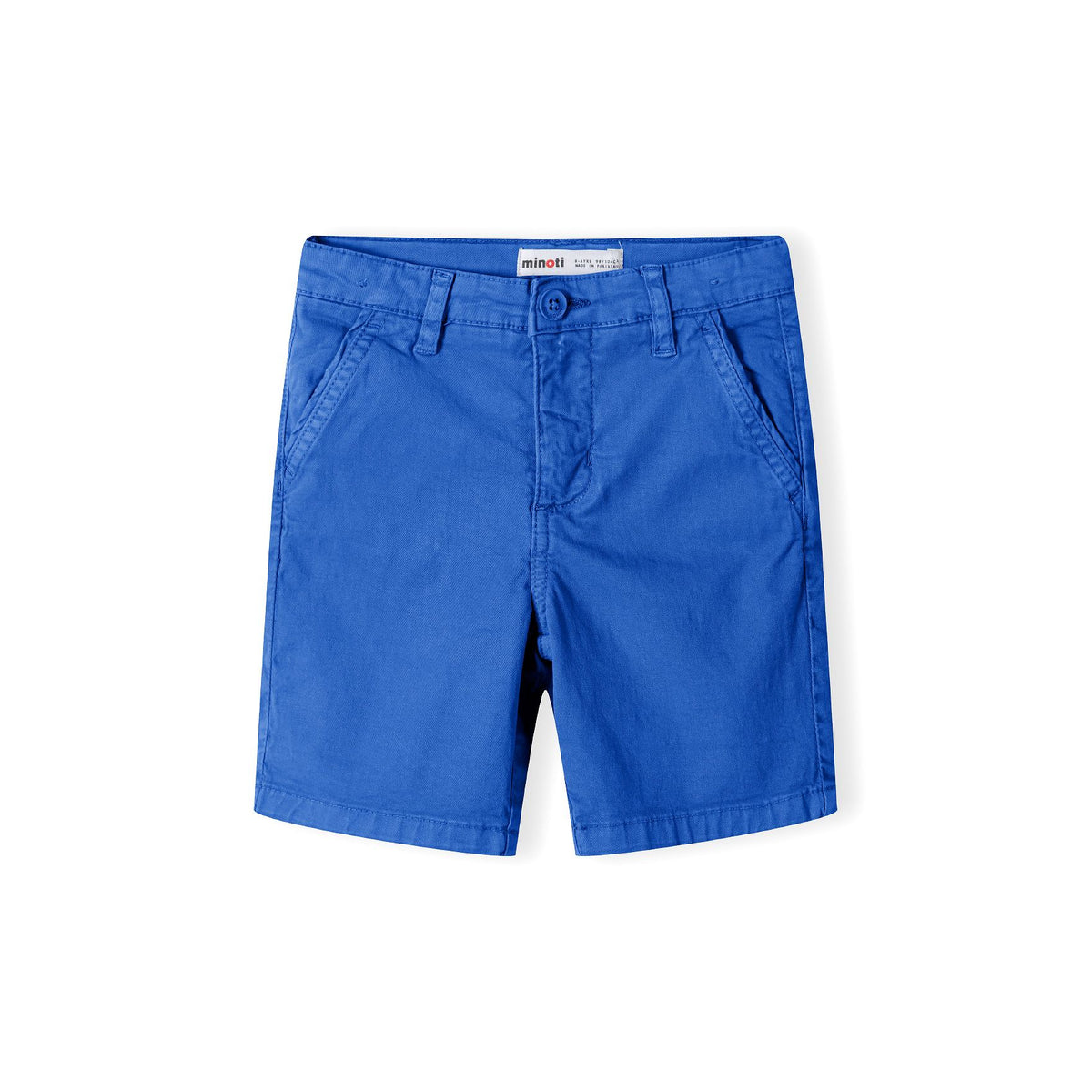 Boys' chino shorts in royal blue — complete product view for square Shop card