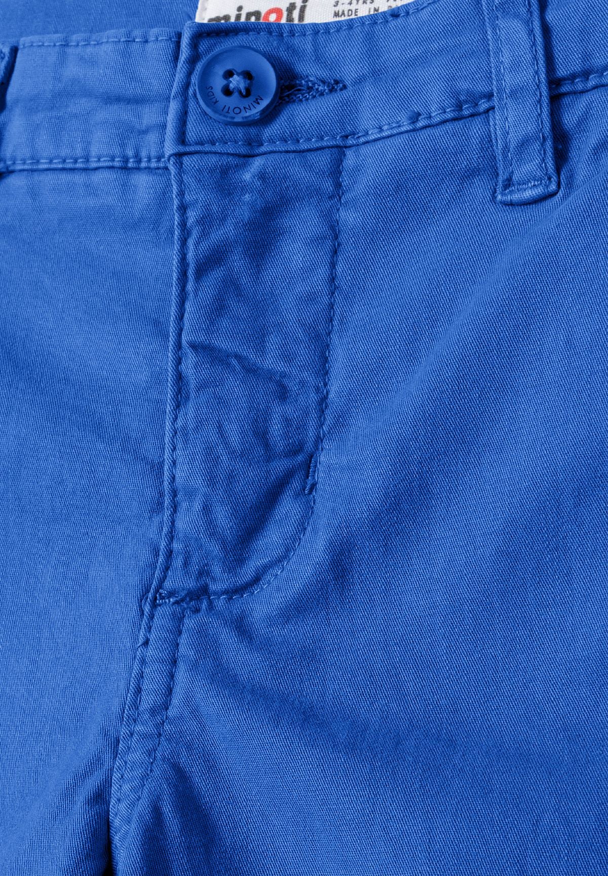 Chino Shorts, Cobalt Blue, Turn-Up Hems - 3