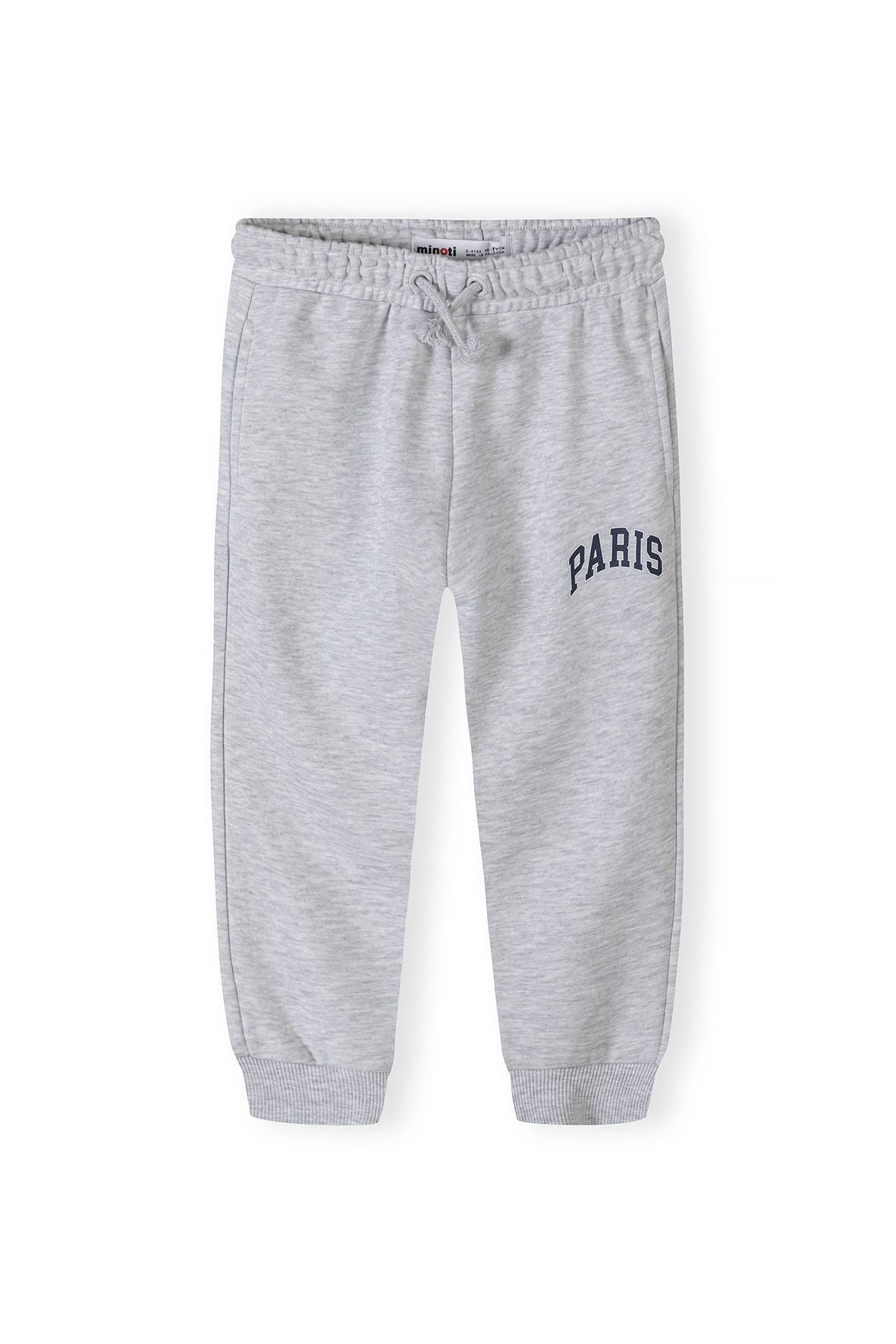 Fleece Joggers, Paris Print, Light Grey - 1
