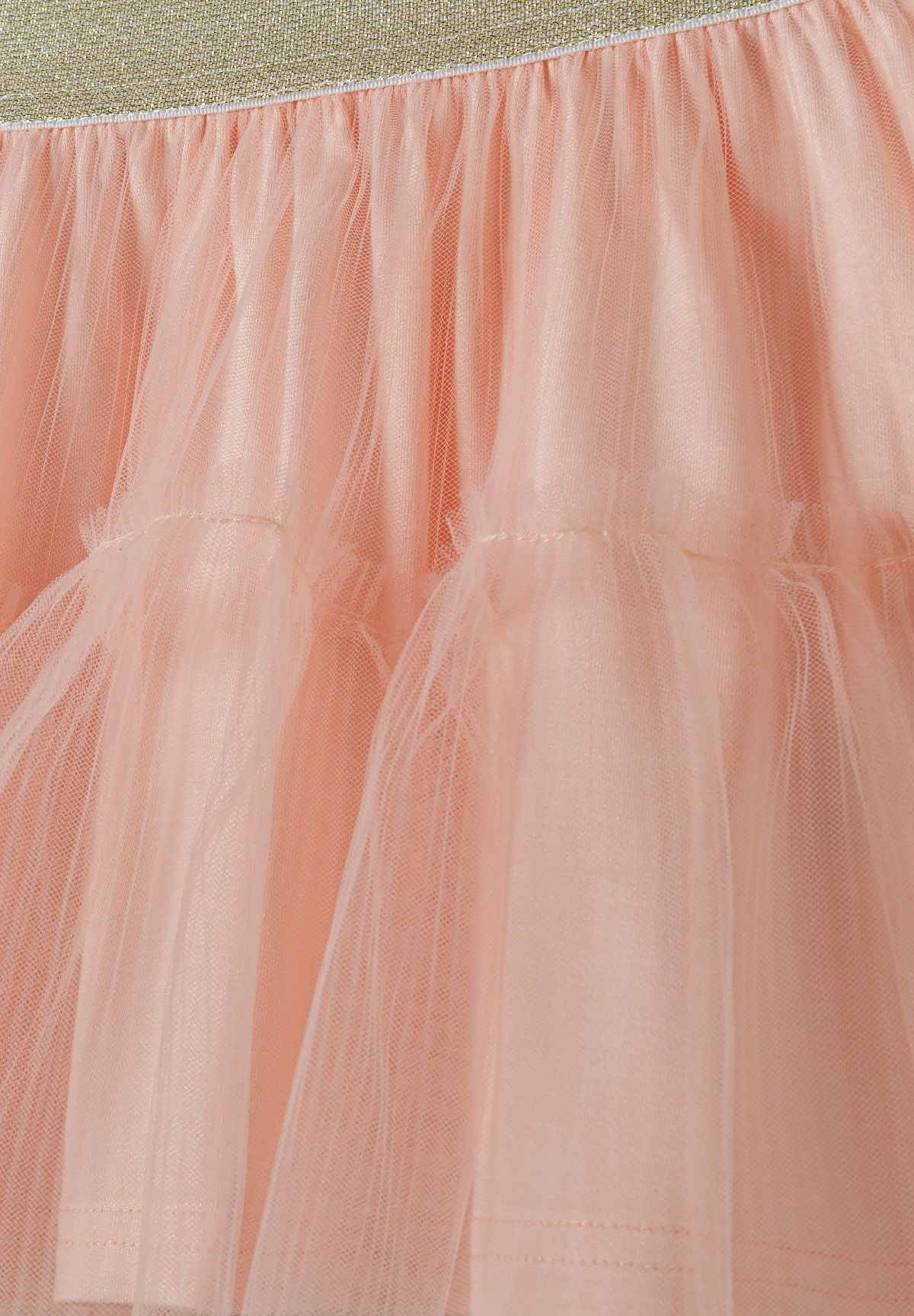 Tulle Skirt, Orange, Sparkle Waistband - 3