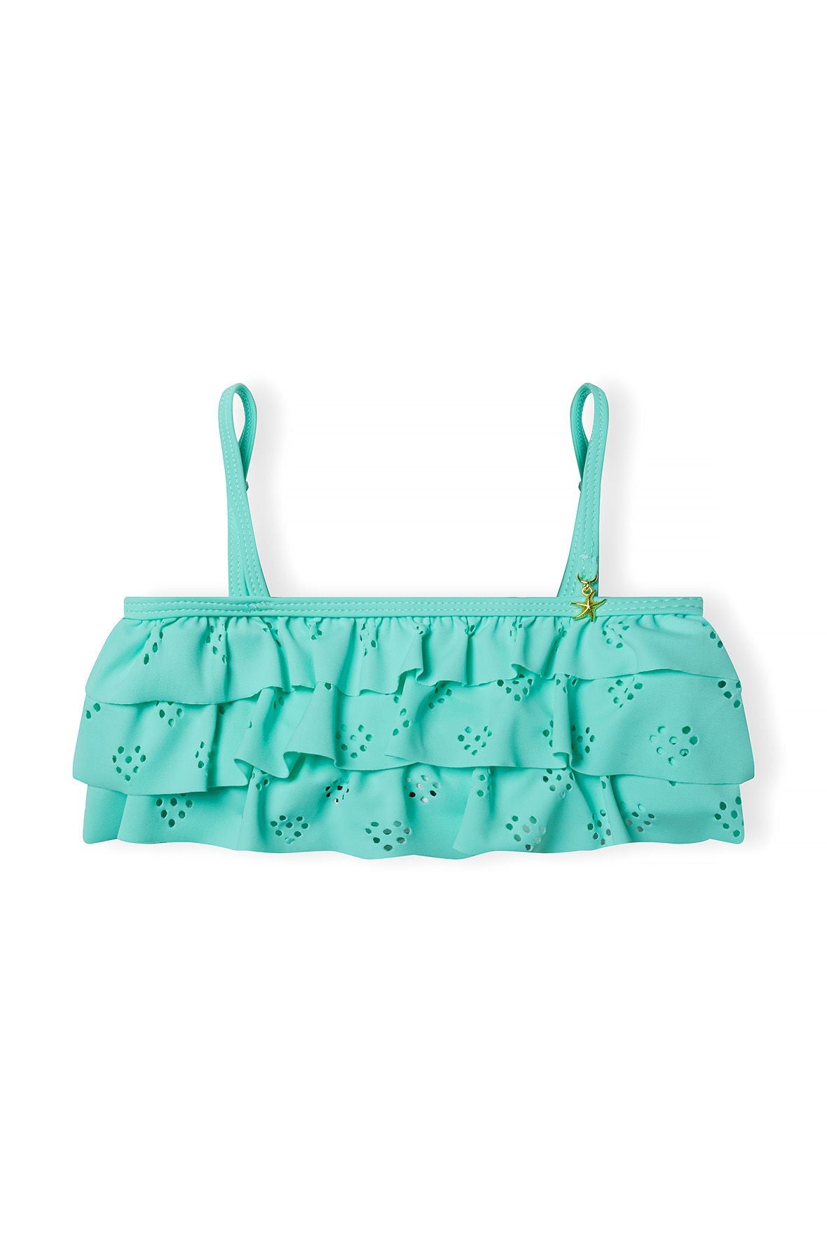 Bikini Two-Piece Eyelet Ruffle, Mint Green - 3