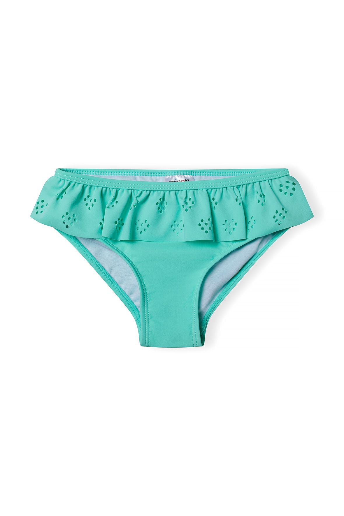 Bikini Two-Piece Eyelet Ruffle, Mint Green - 5