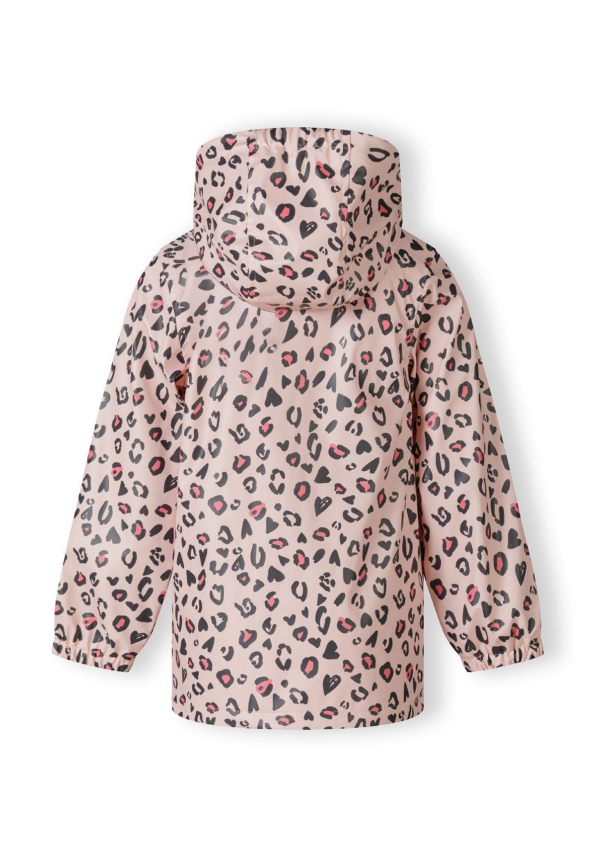 Hooded Rain Jacket, Leopard Print, Pink - 3