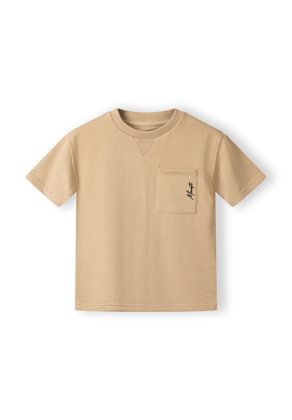 T-Shirt and Shorts Set, Beige, Chest Pocket - 4