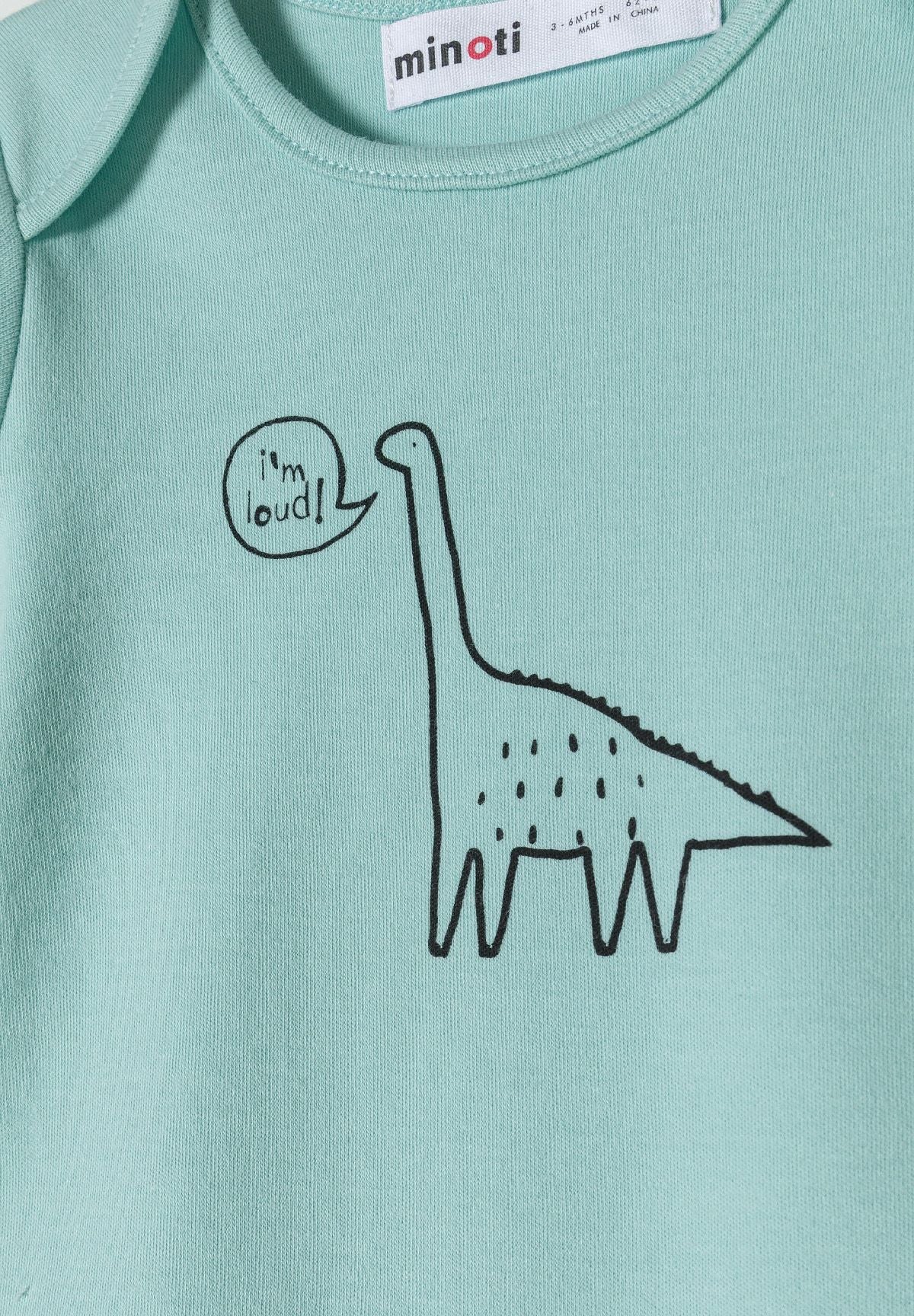 Short Sleeve Bodysuits 7-Pack, Dinosaur Print, Mint - 10