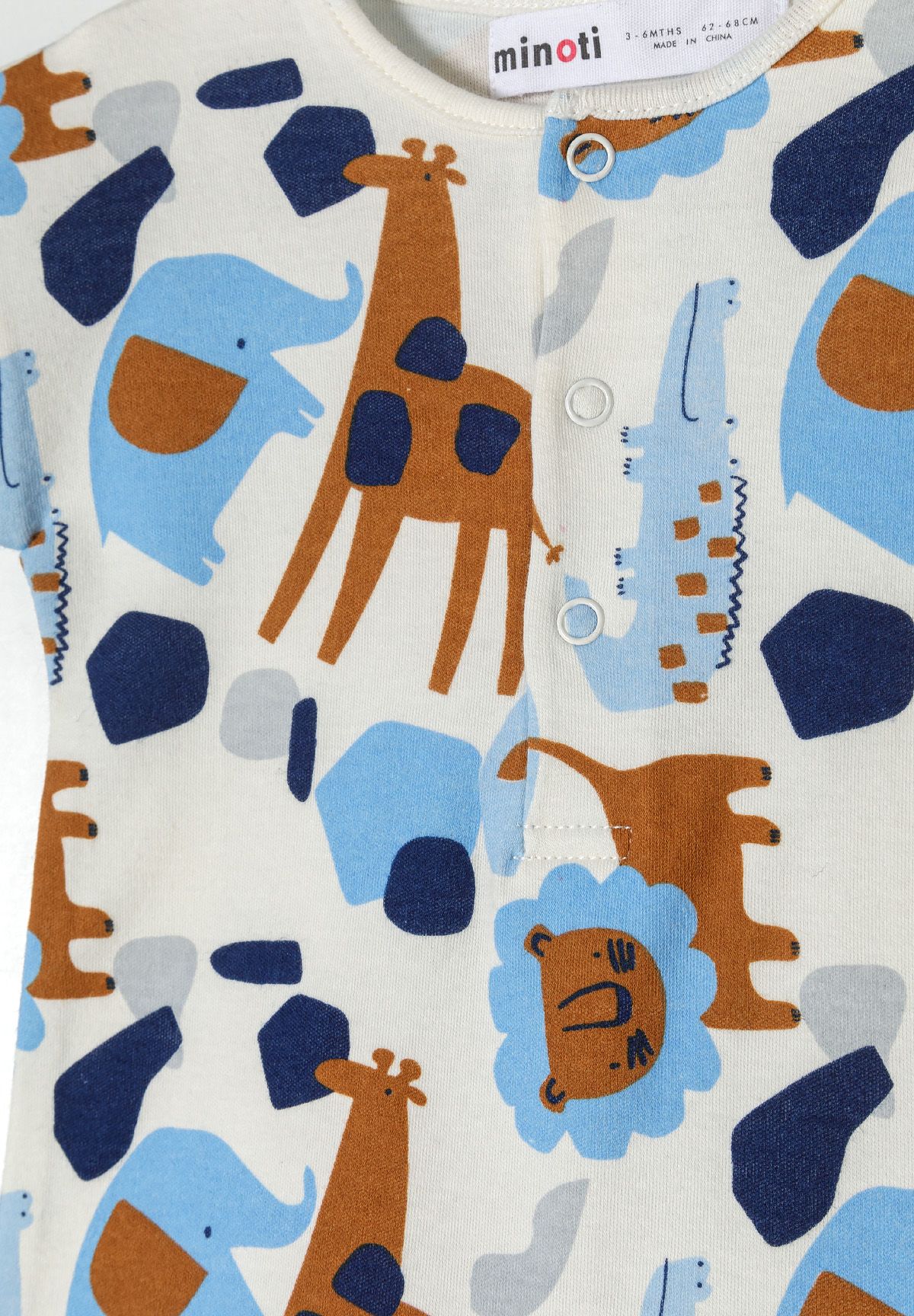 Rompers 2-Pack Safari Print Light Blue - 7
