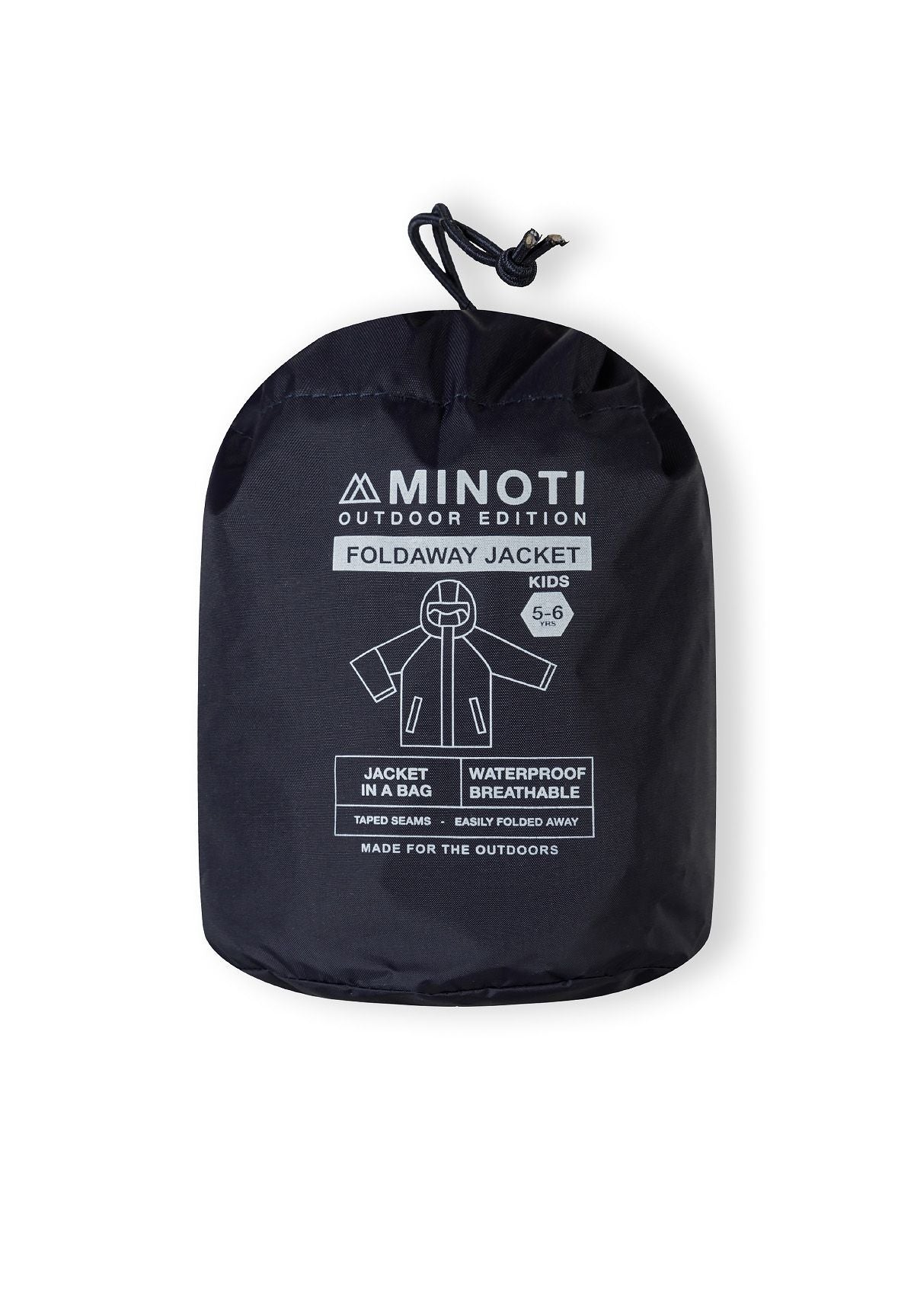 Packaway Waterproof Jacket, Navy, Hooded - 10