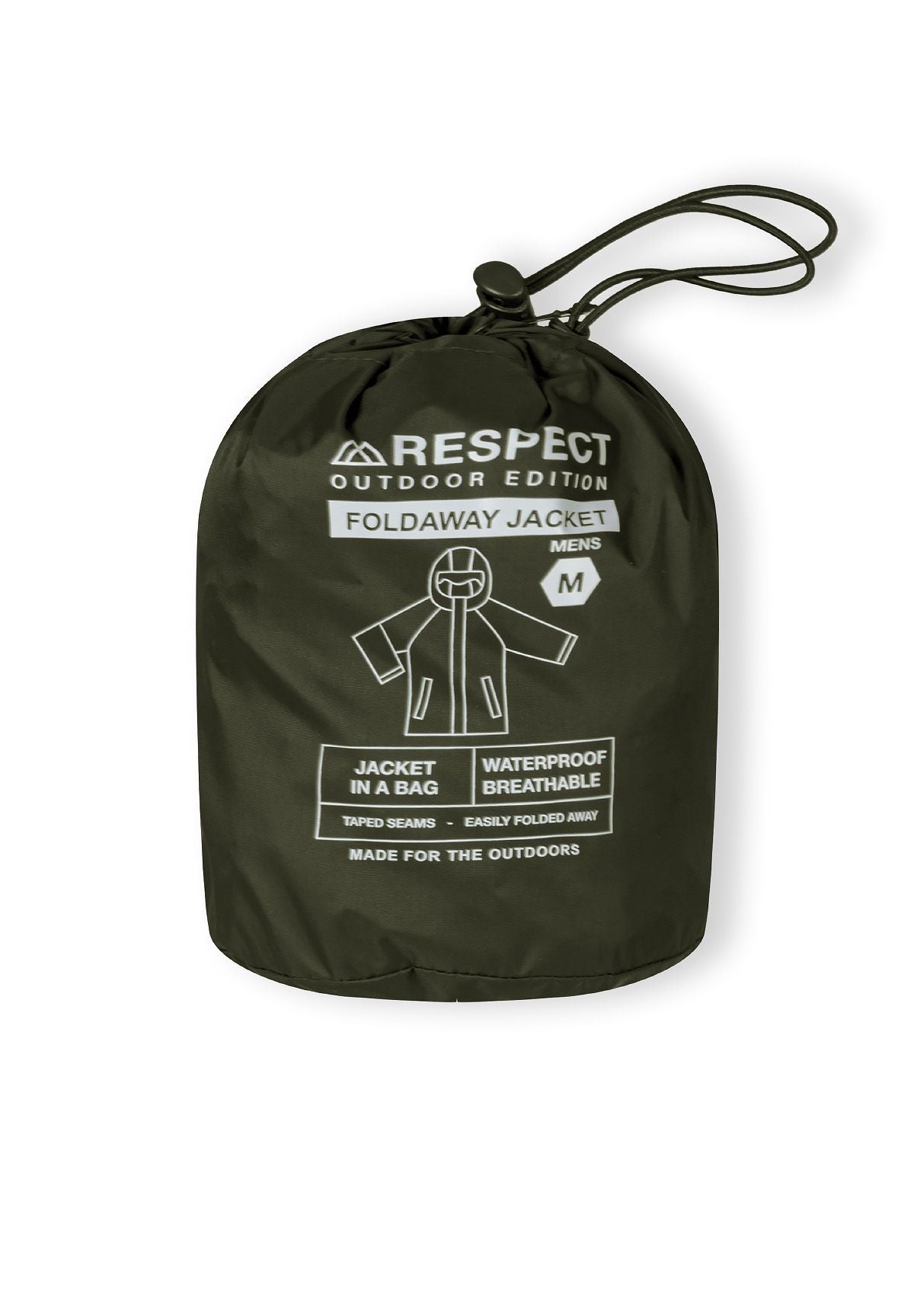 Packaway Rain Jacket, Khaki, Hooded - 10