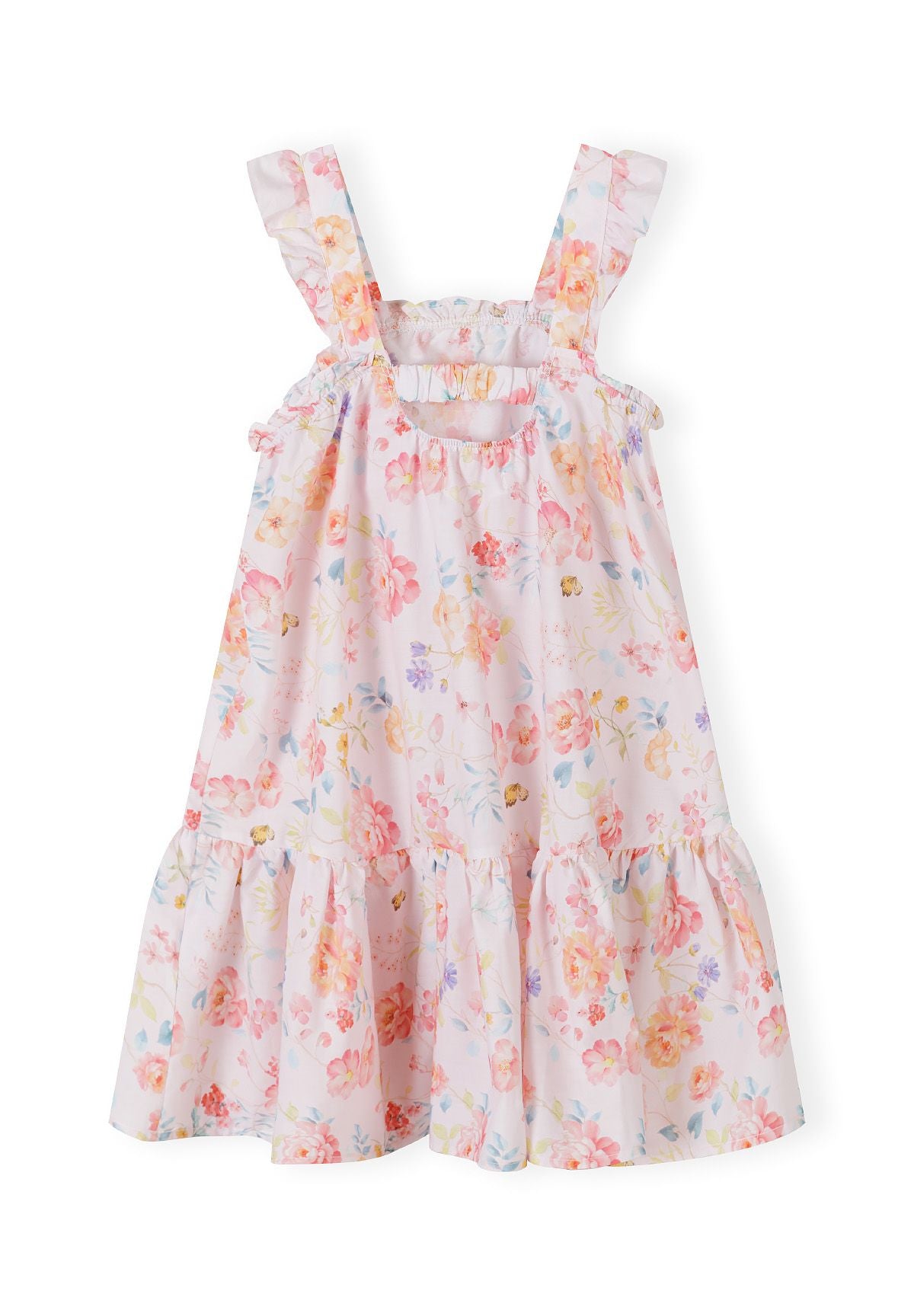 Light pink floral sundress, back.