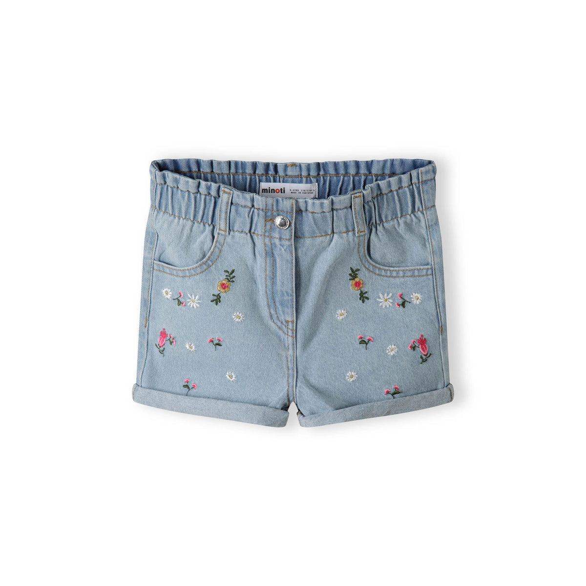 Girls' denim shorts in light blue — complete product view for square Shop card