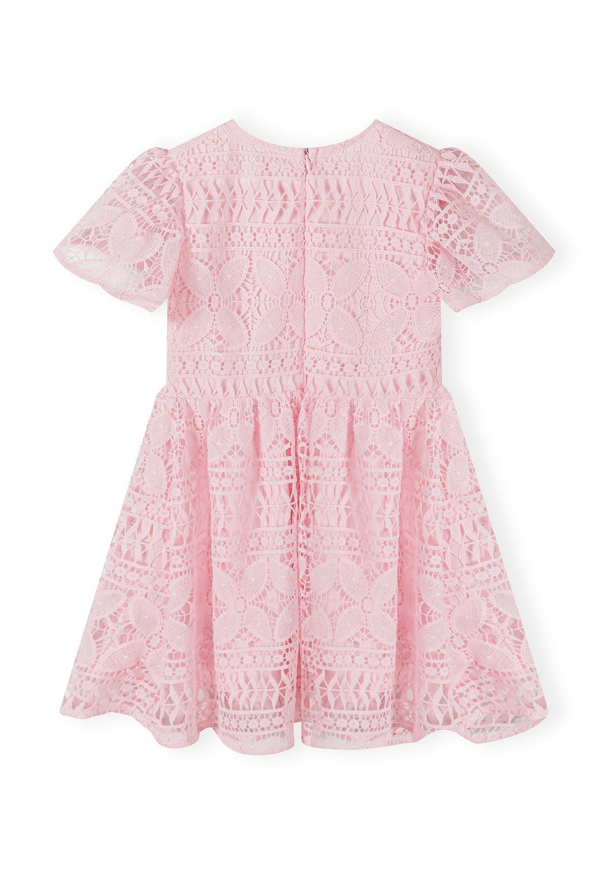 Light pink lace dress, back.