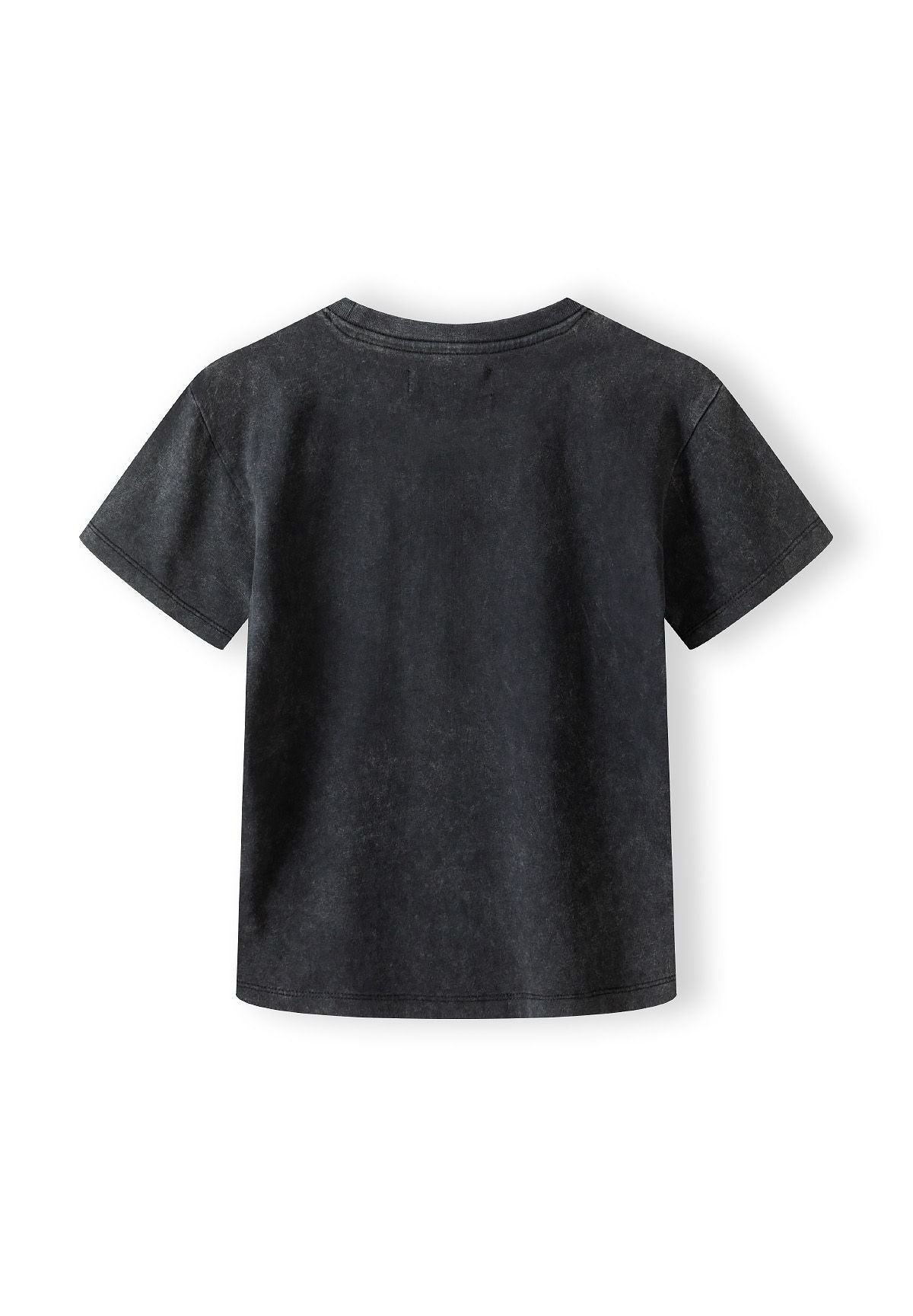 Washed charcoal t-shirt and shorts set, t-shirt back.