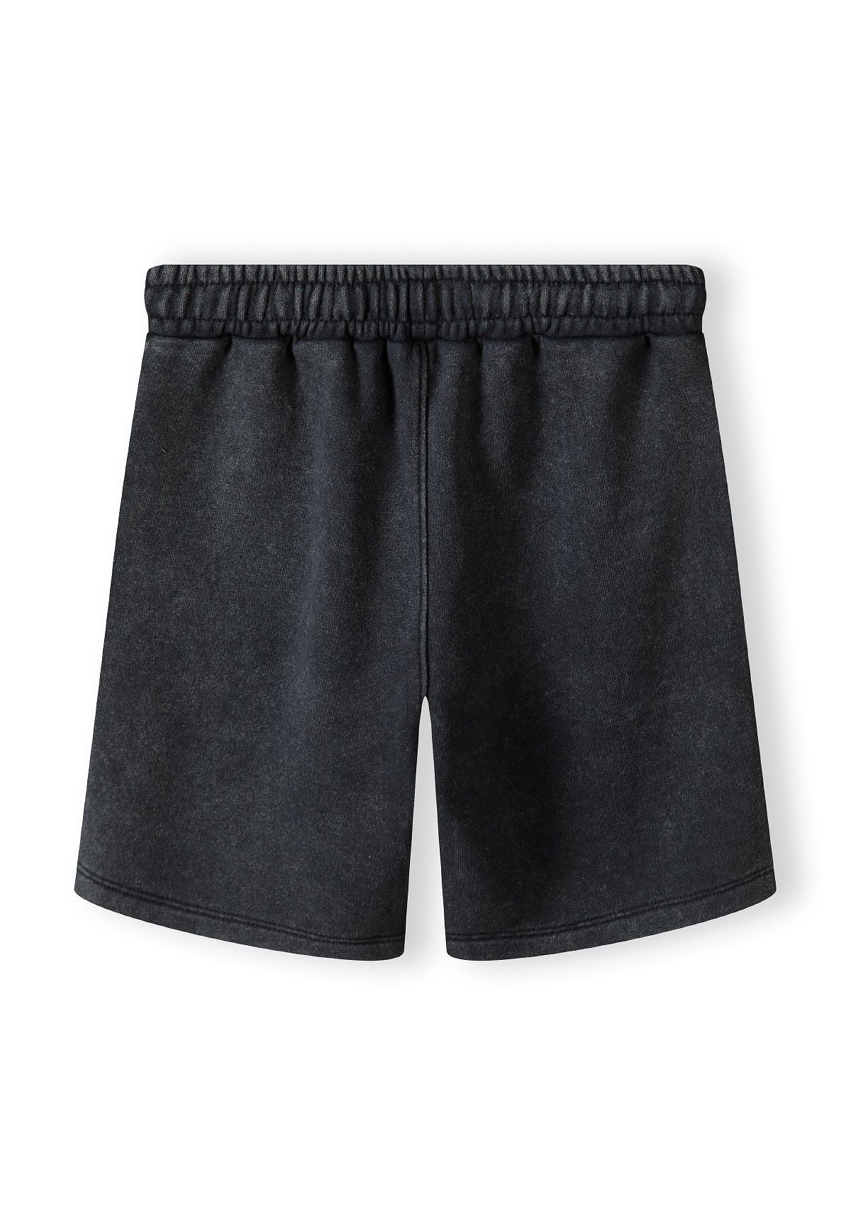 Washed charcoal t-shirt and shorts set, shorts back.
