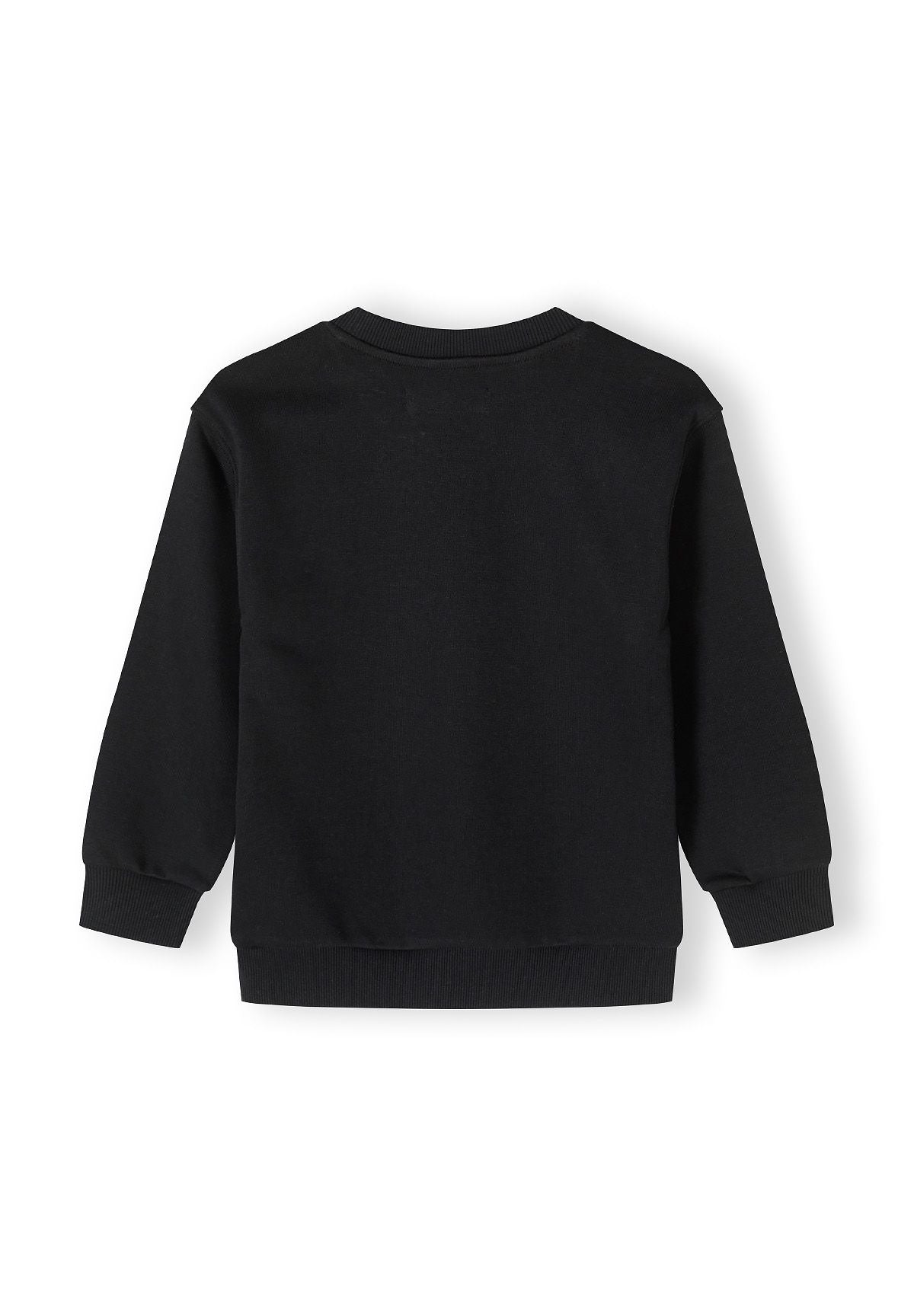 Oversized Crew Neck Sweatshirt, Bel-Air Print, Black - 3