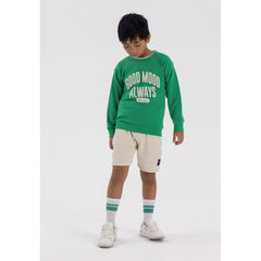 Boys' crew neck sweatshirt in green
