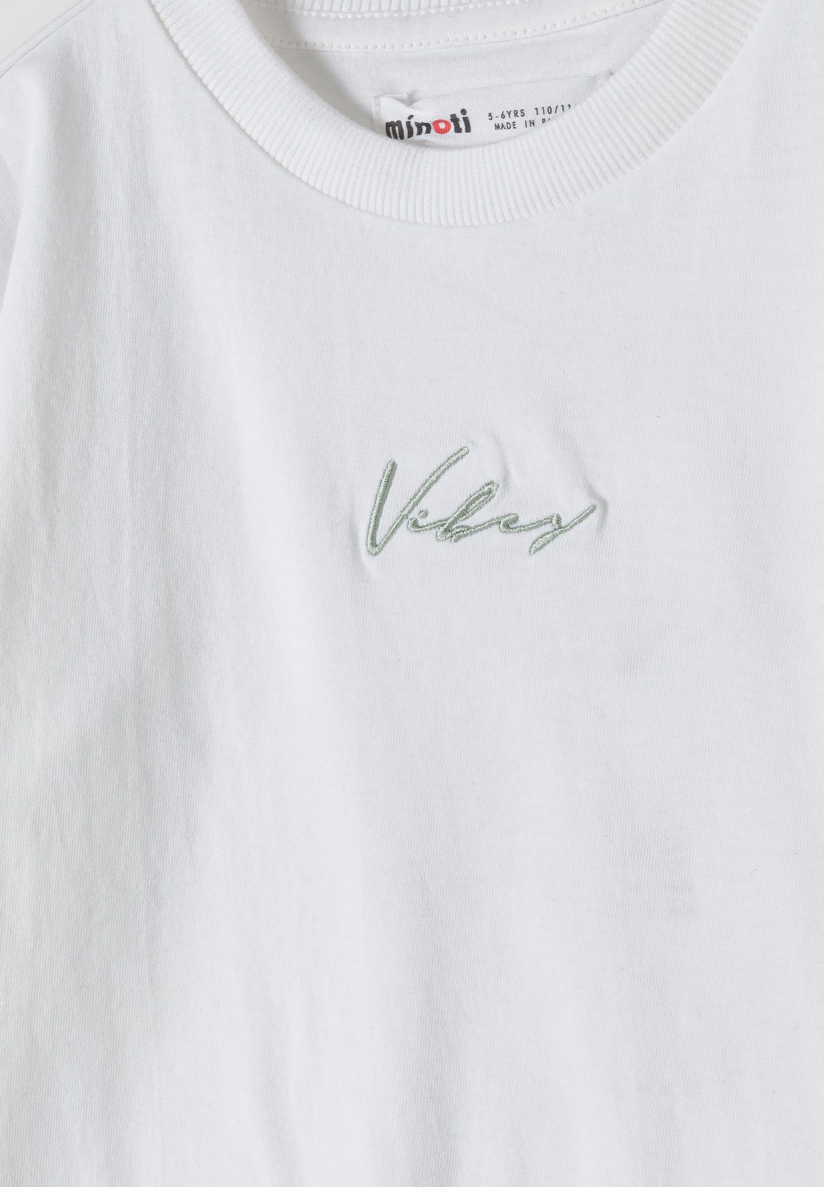 T-Shirt and Joggers Set, Vibes Print, Khaki White - 6
