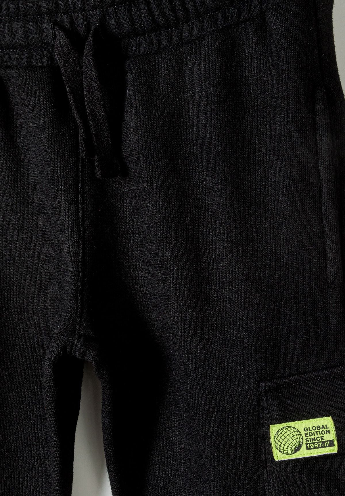 T-Shirt & Joggers Set, Vibes Print, Sand Black - 9